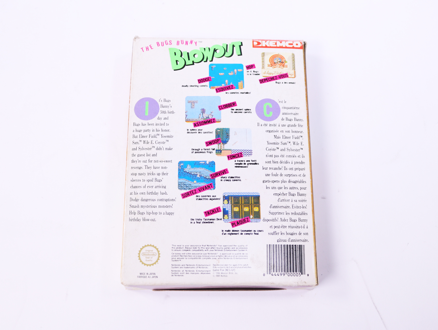 NES - the Bugs Bunny Blowout - Boxed CIB - productfoto 4