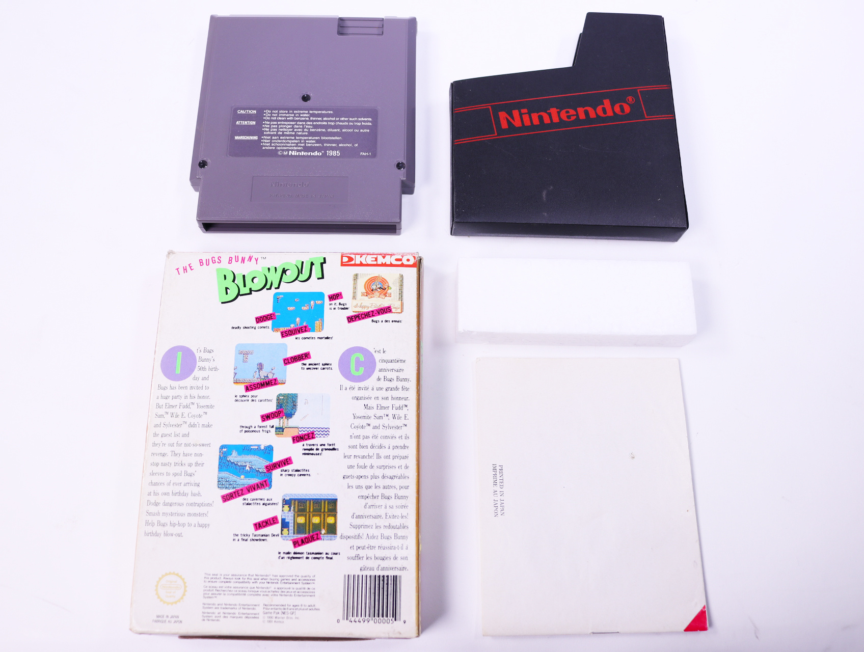 NES - the Bugs Bunny Blowout - Boxed CIB - productfoto 2