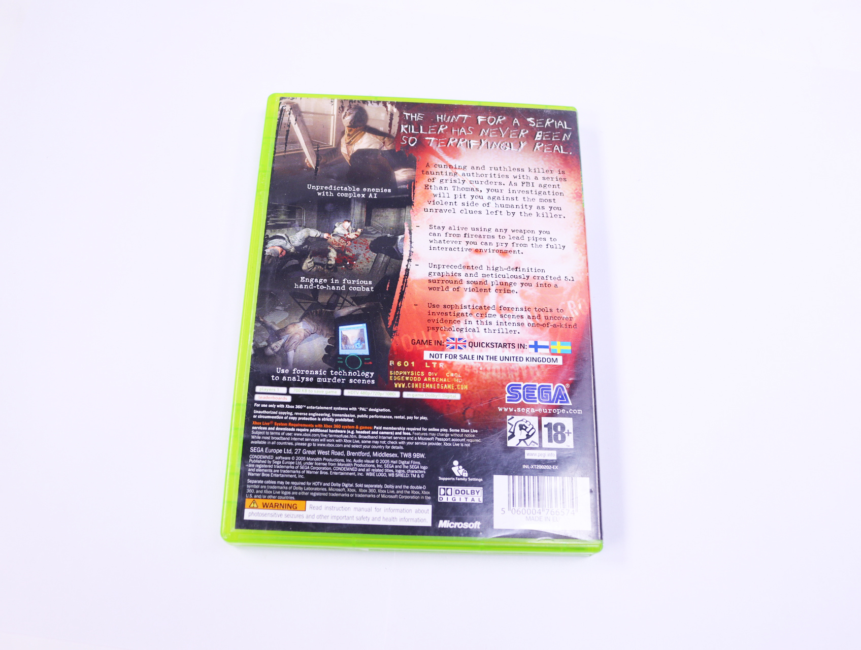 Xbox 360 - Condemned: Criminal Origins [No Manual] - productfoto 2