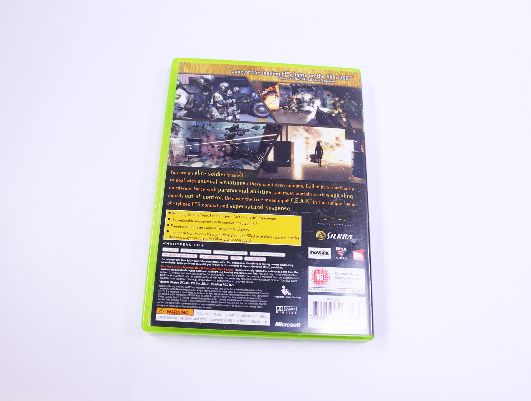 Xbox 360 - F.E.A.R. - First Encounter Assault Recon - productfoto 2