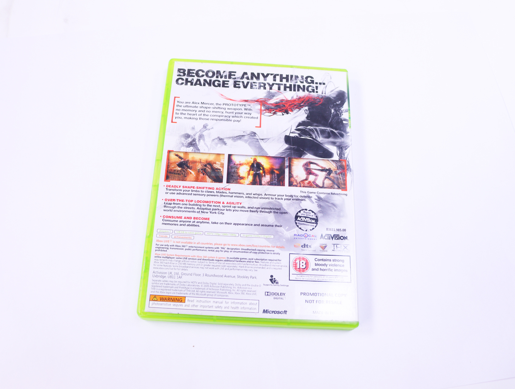 Xbox 360 - Prototype [Promotion] [No Manual] - productfoto 2