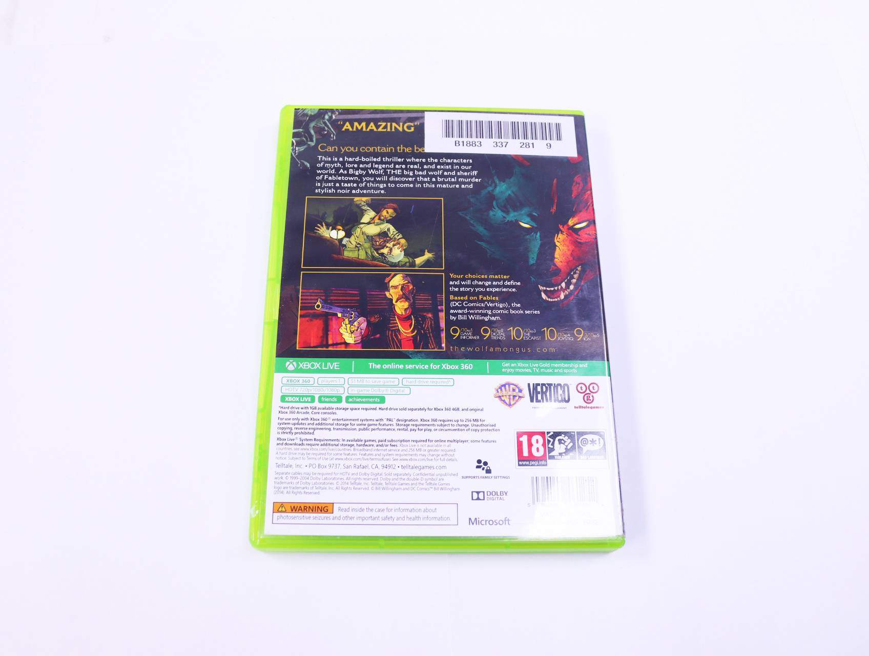 Xbox 360 - The Wolf Among Us [No Manual] - Telltale Games - productfoto 2