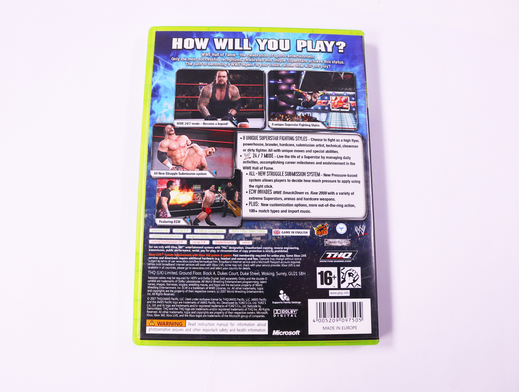 Xbox 360 - Smackdown vs. Raw 2008 - productfoto 2