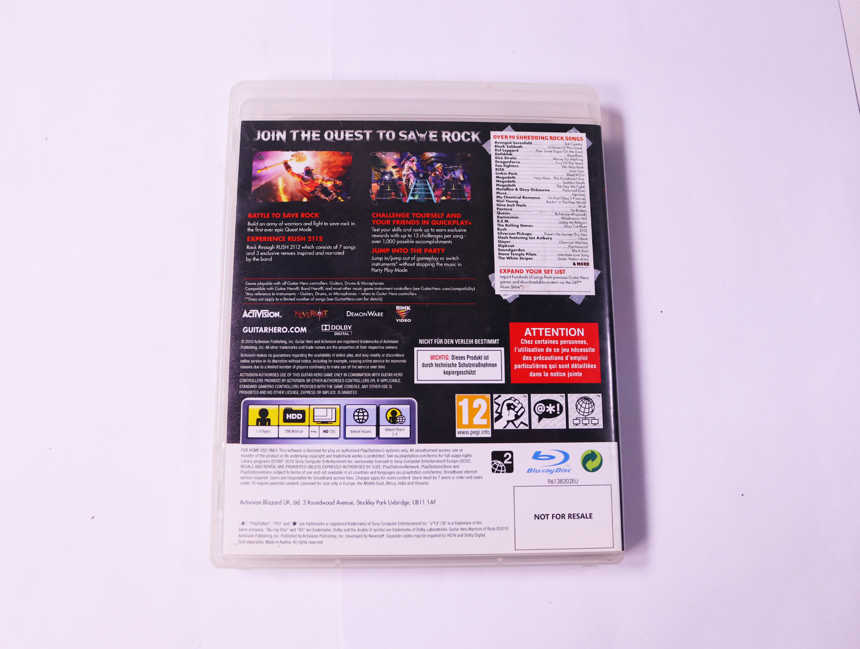 PlayStation 3 - Guitar Hero: Warriors of Rock - productfoto 2