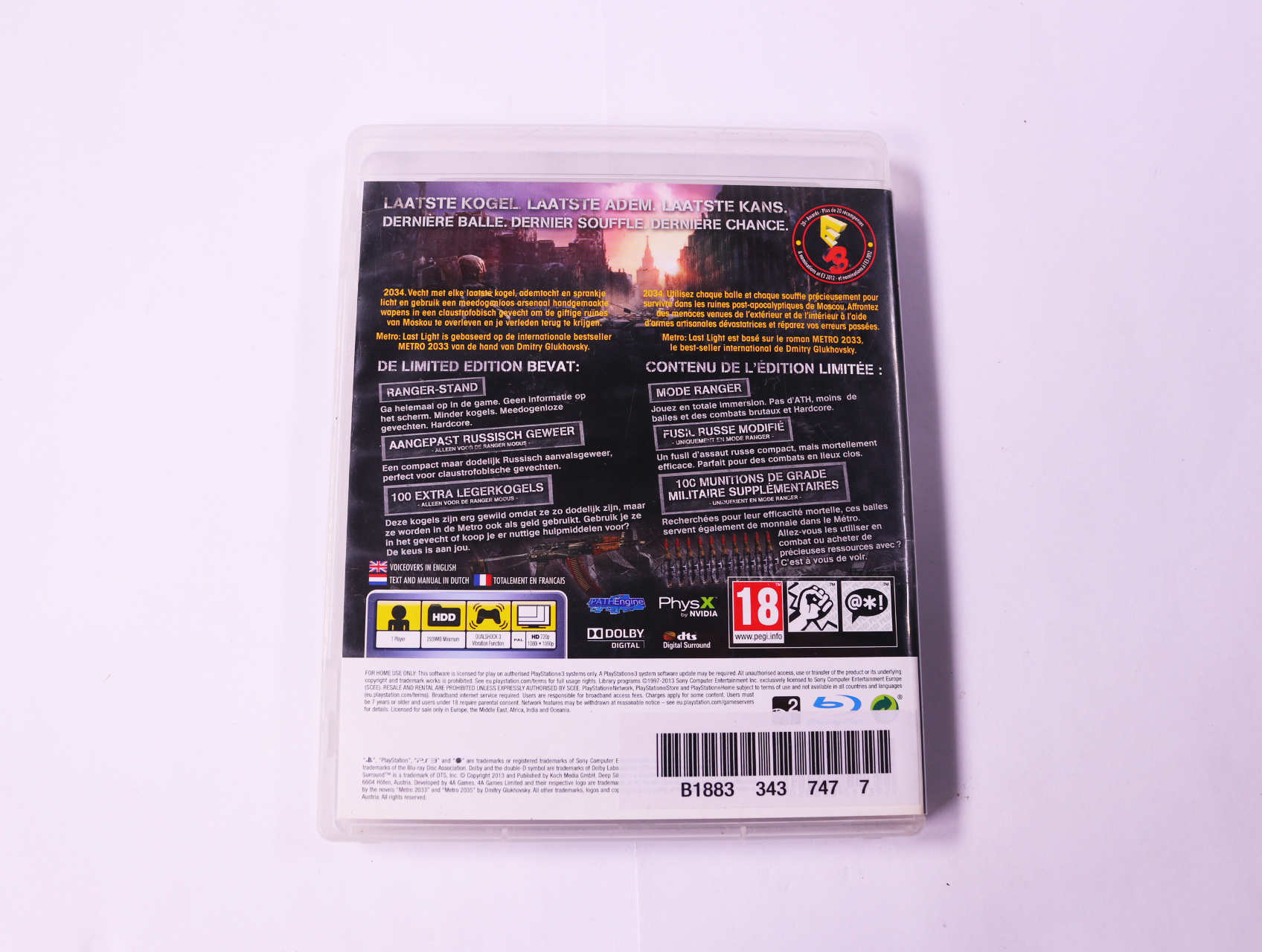 Playstation 3 - Metro: Last Light [Limited Edition] - productfoto 2