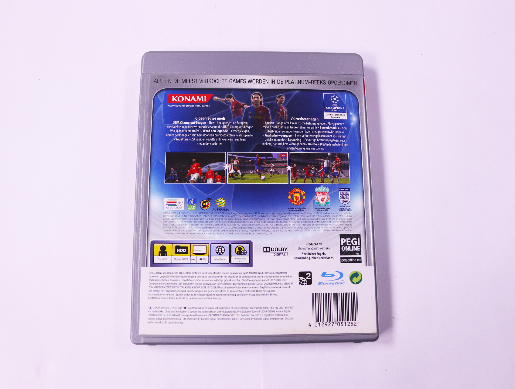 Playstation 3 - Pro Evolution Soccer 2009 [Platinum] - productfoto 2