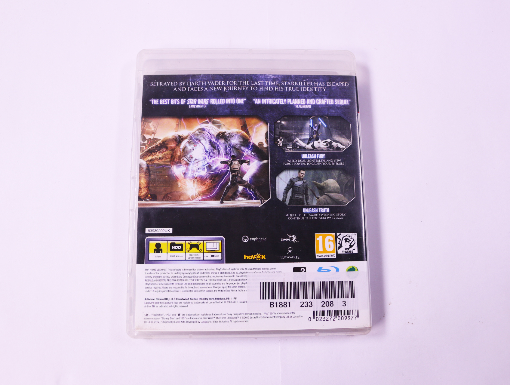 Playstation 3 - Star Wars: The Force Unleashed II - productfoto 2