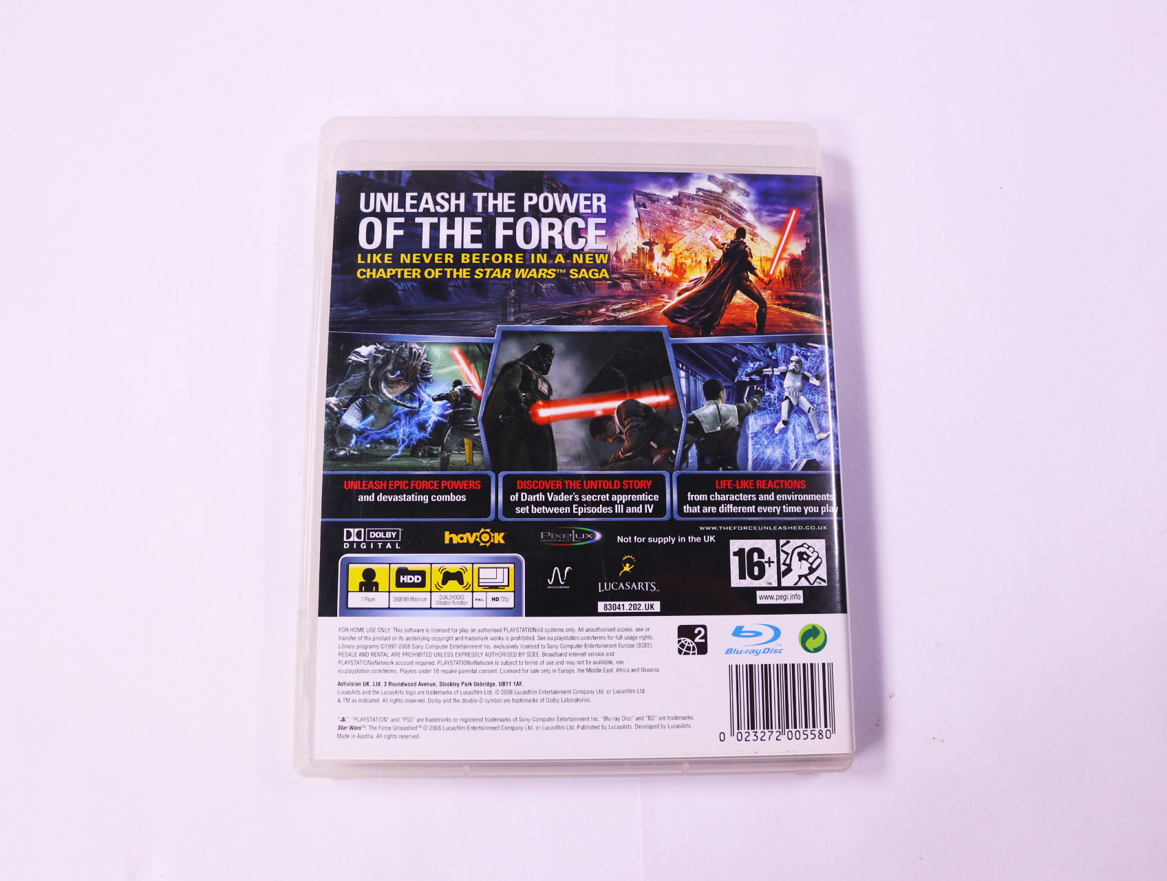 Playstation 3 - Star Wars: The Force Unleashed - productfoto 2