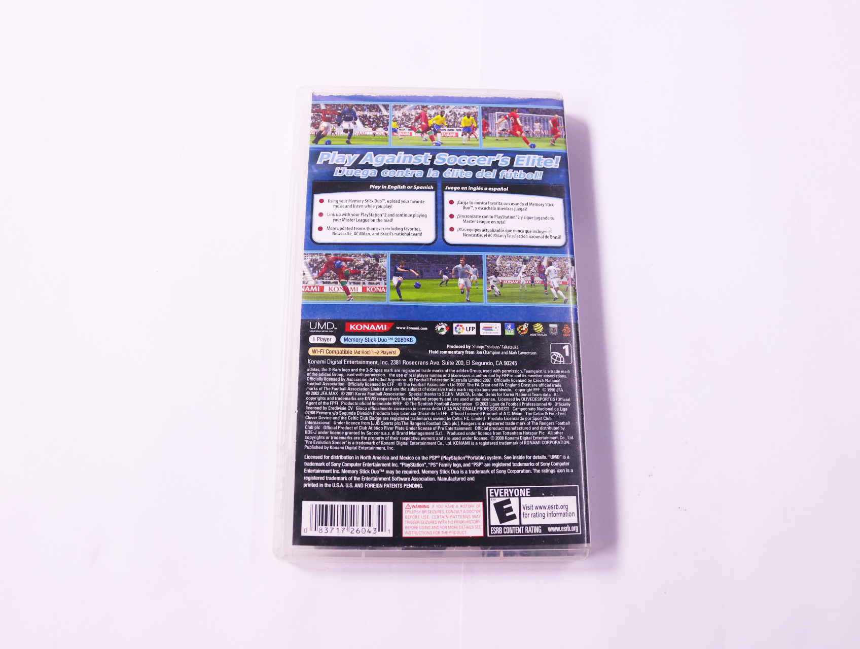 PSP - Pro Evolution Soccer 2008 - productfoto 2