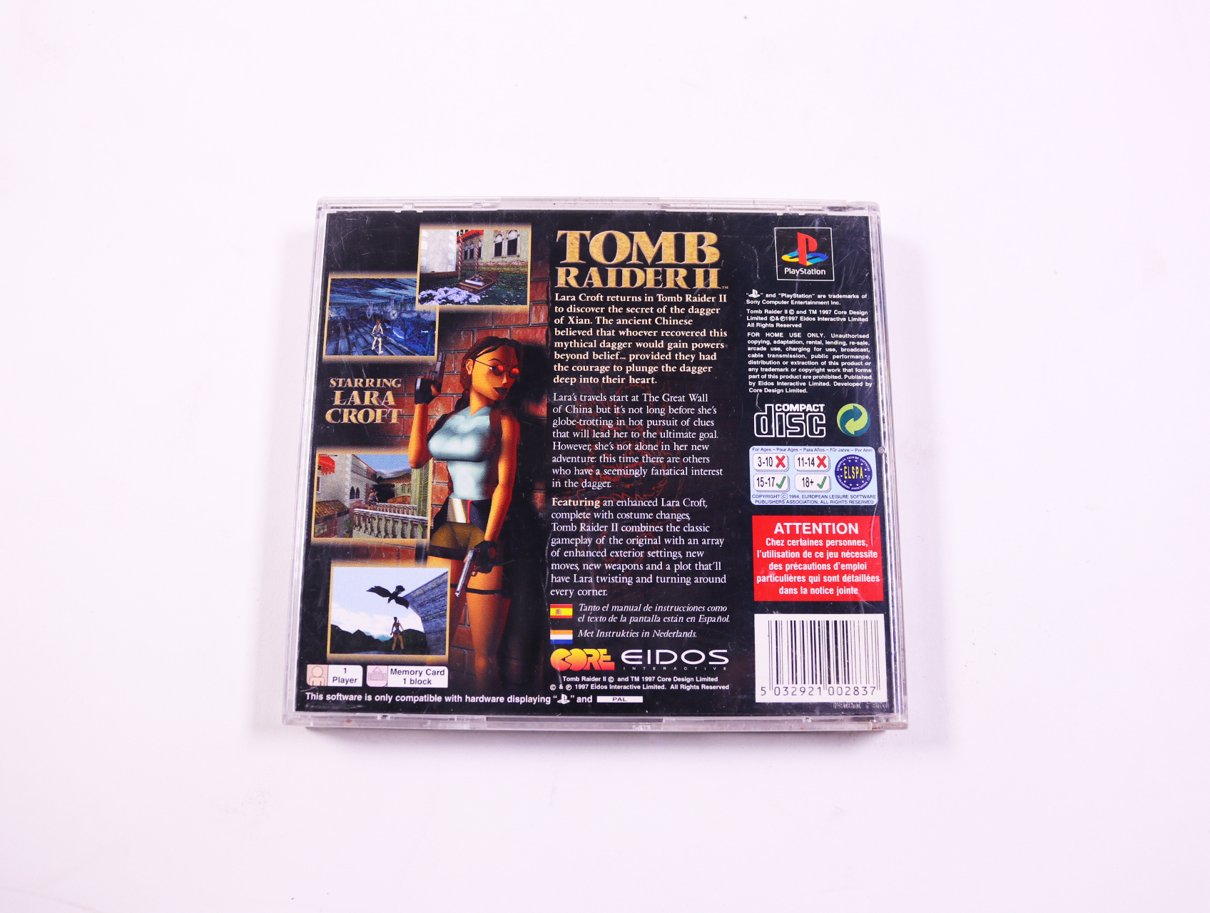 Playstation 1 - Tomb Raider II - productfoto 2