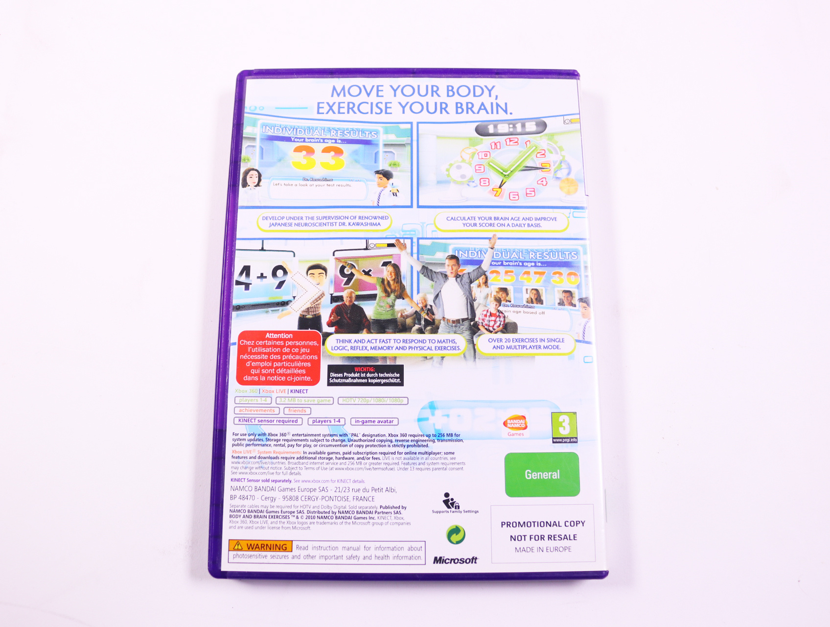 Xbox 360 - Dr. Kawashima's Body and Brain Exercises [Promotion] [No Manual] - productfoto 2