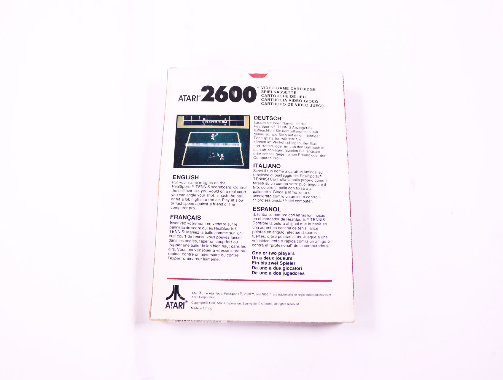 Atari 2600 - Tennis - Boxed CIB - productfoto 3