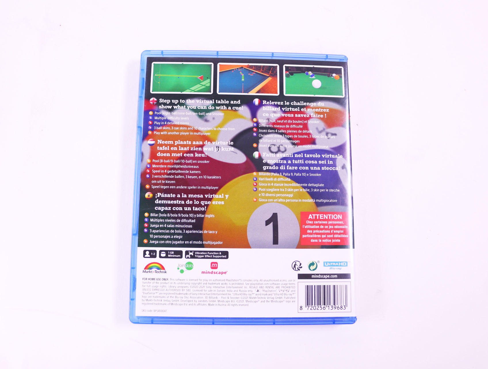 Playstation 5 - 3D Billiards Pool & Snooker [Gebruikt] - Gebruikt - productfoto 2