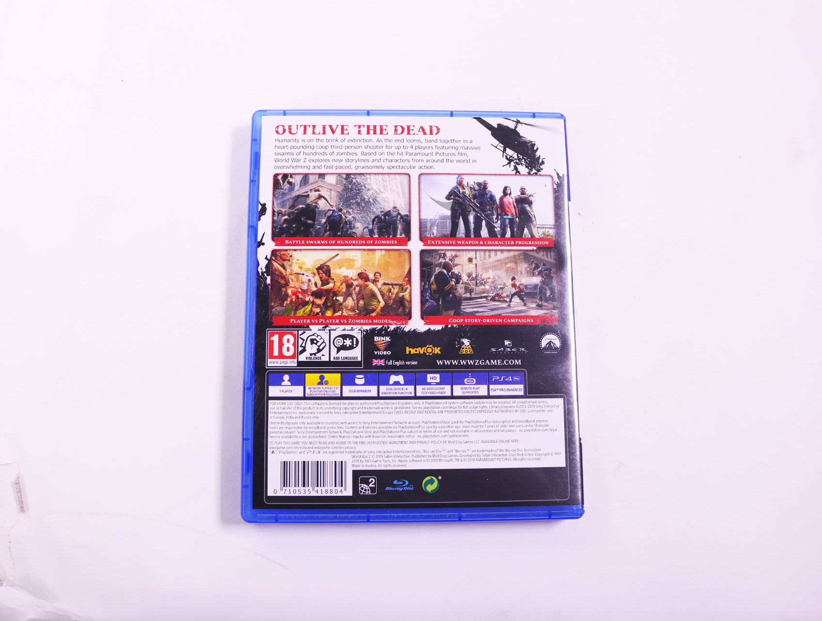 Playstation 4 - World War Z [Gebruikt] - Gebruikt - productfoto 2