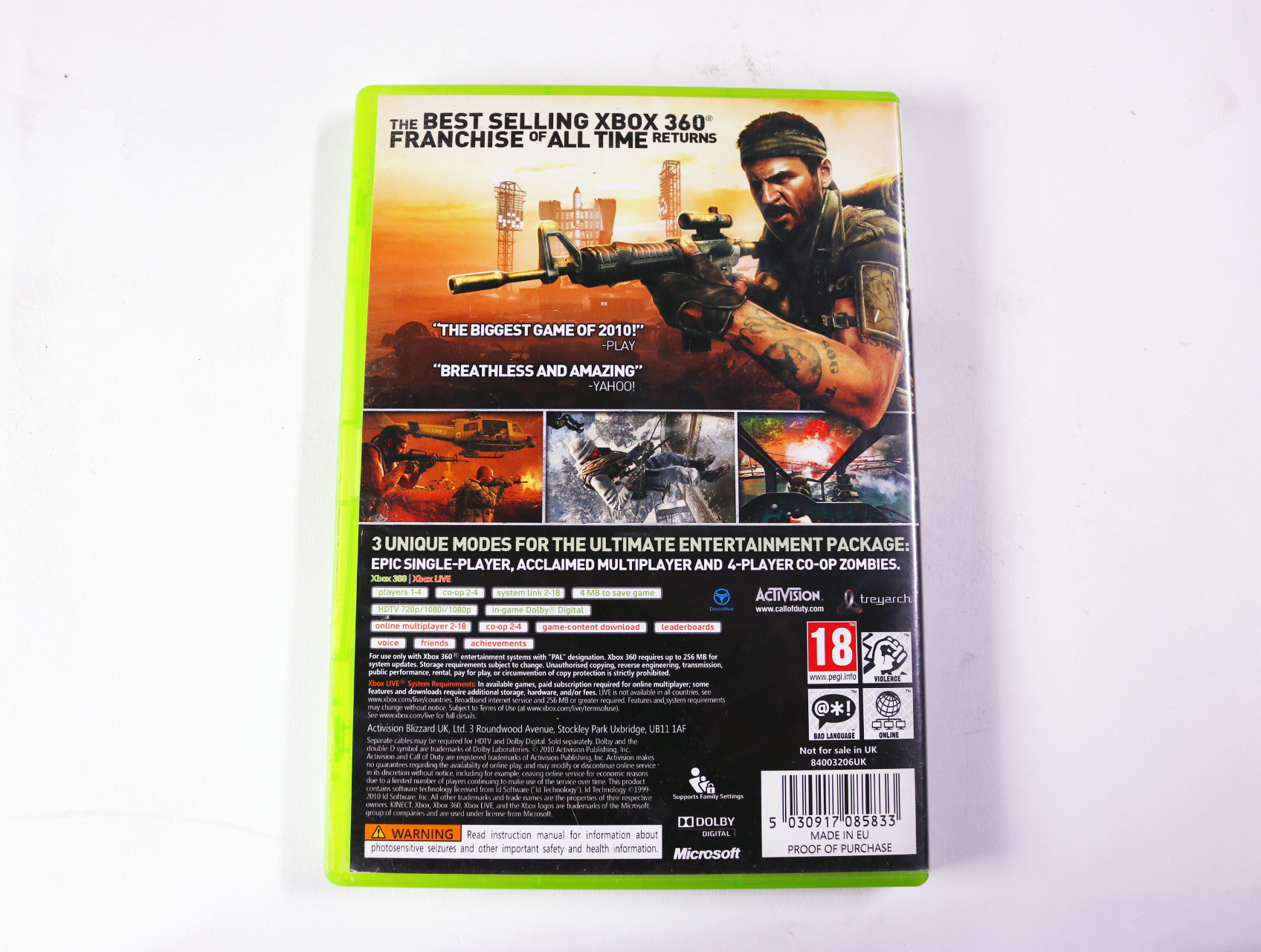 Xbox 360 - Call of Duty: Black Ops [No Manual] - productfoto 2