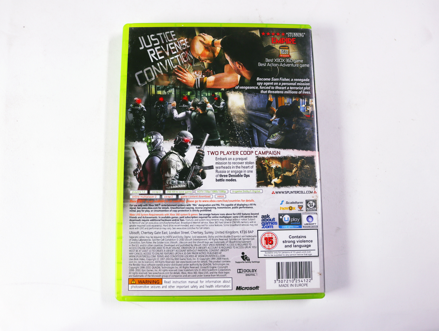 Xbox 360 - Tom Clancy's Splinter Cell: Conviction - productfoto 2
