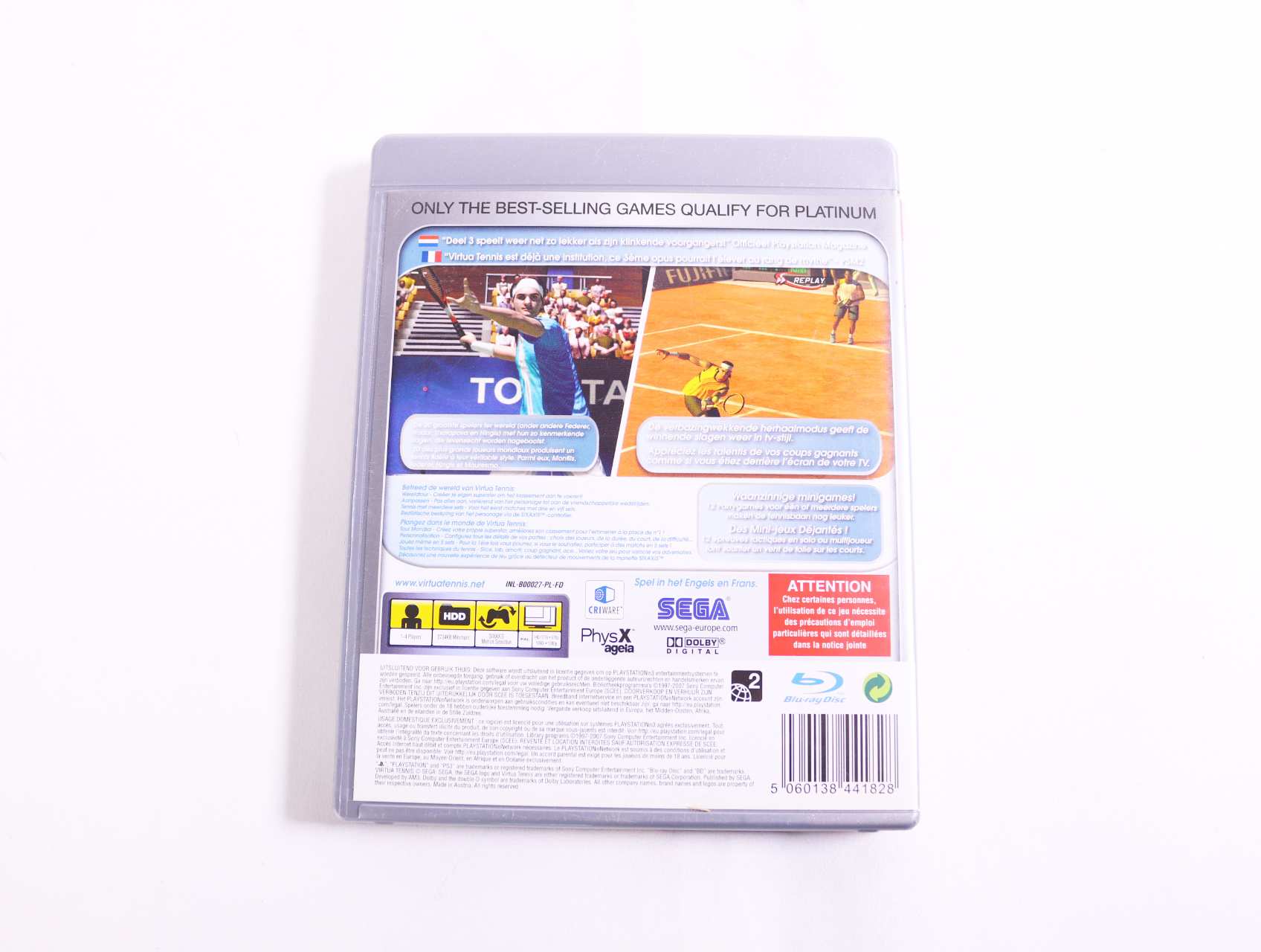 PlayStation 3 - Virtua Tennis 3 [Platinum] - productfoto 2