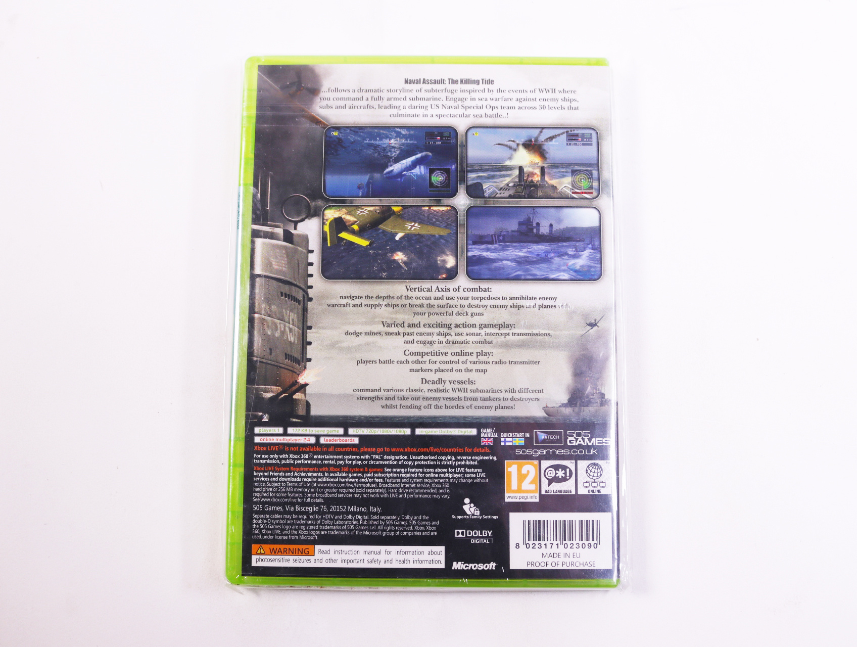 Xbox 360 - Naval Assault: The Killing Tide [Sealed] - Artech Studios - productfoto 2