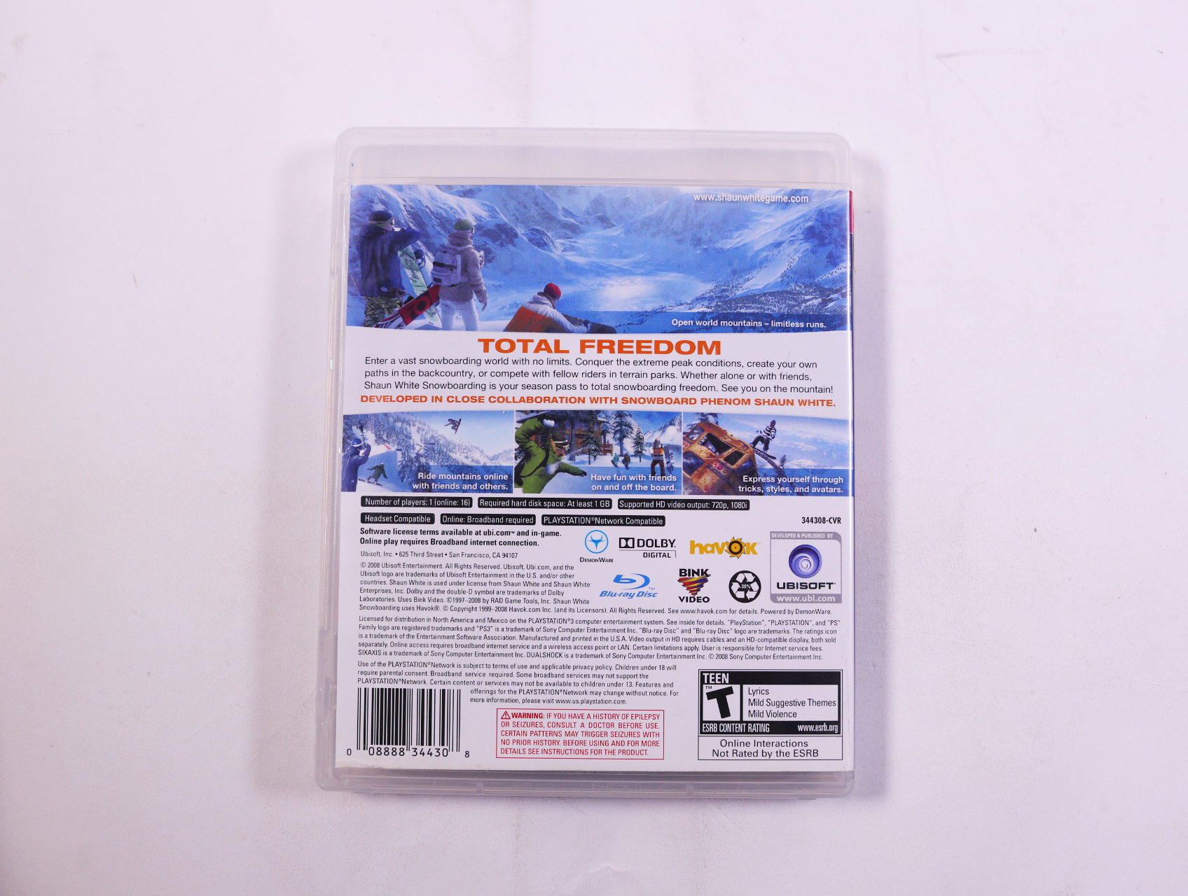 PlayStation 3 - Shaun White Snowboarding - productfoto 2