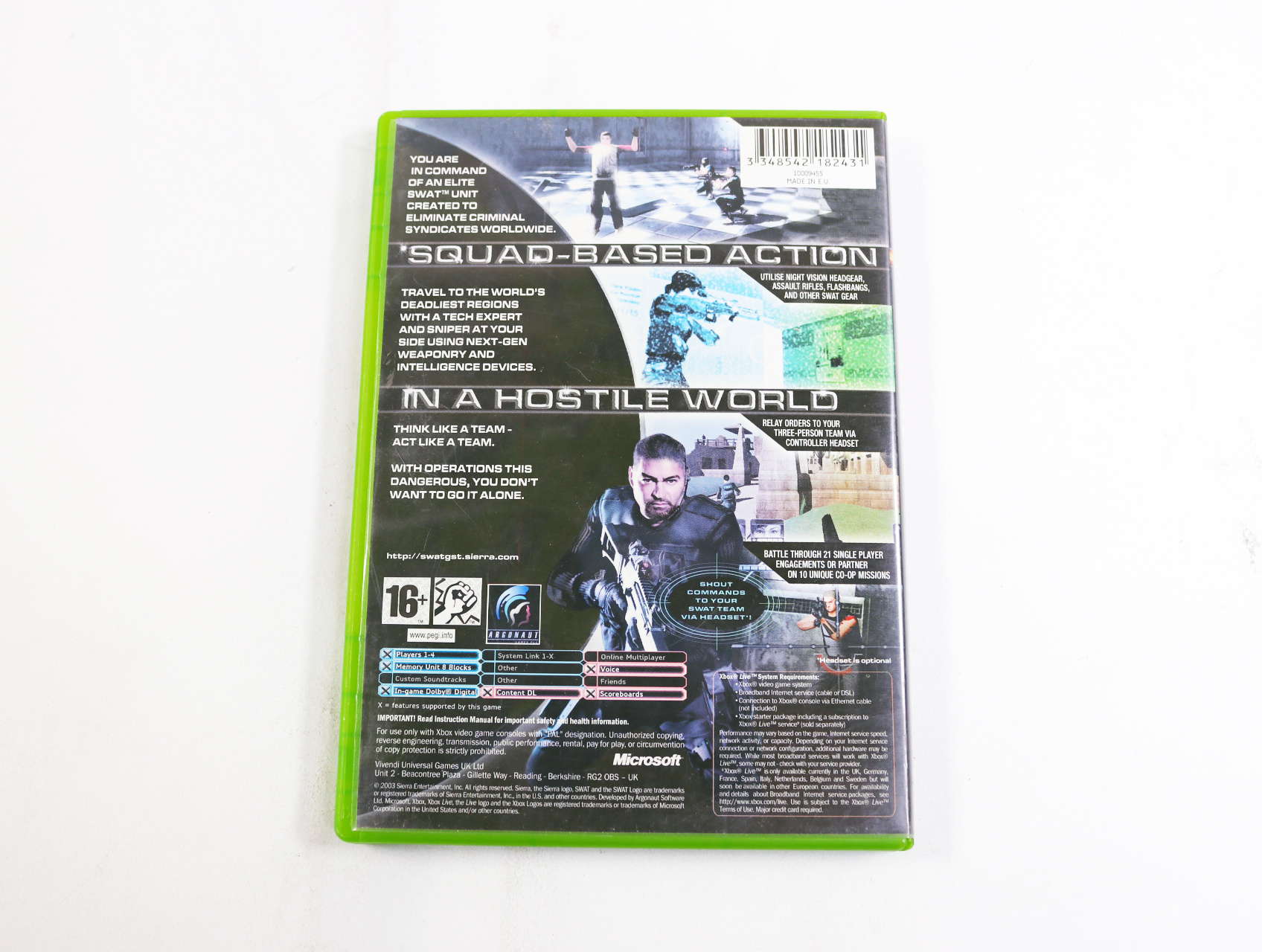 Xbox Classic - SWAT: Global Strike Team - productfoto 2