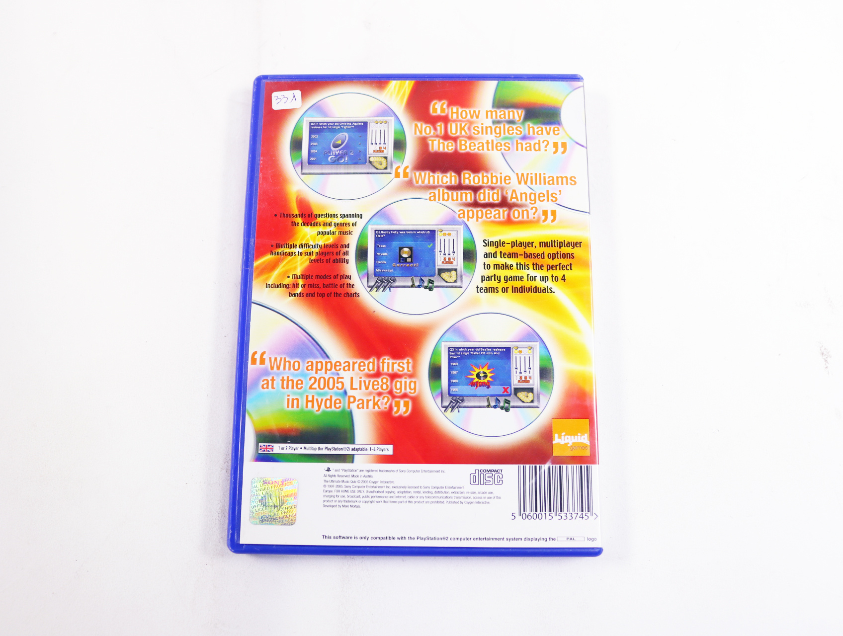 PlayStation 2 - The Ultimate Music Quiz - productfoto 2
