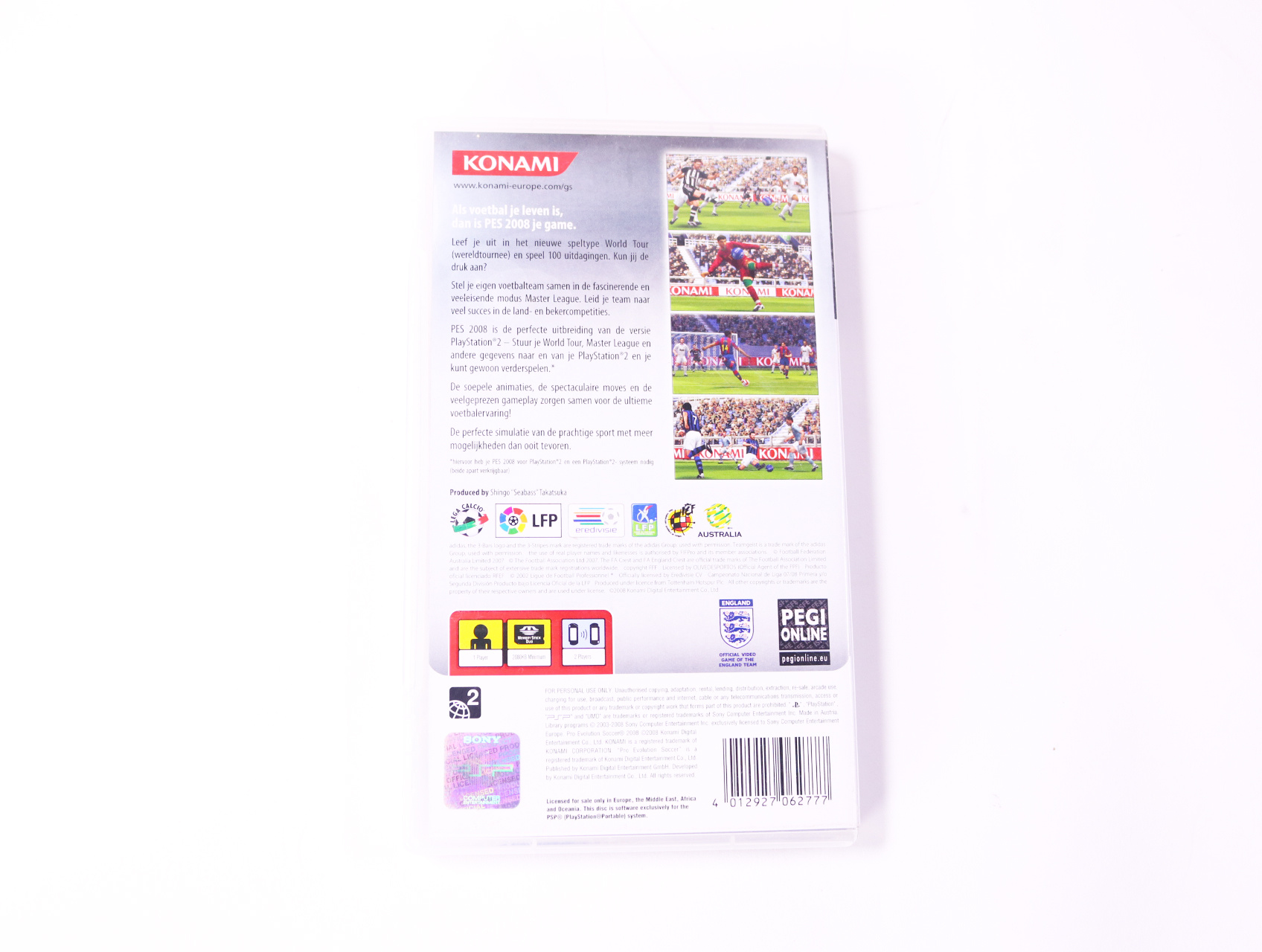 PSP - Pro Evolution Soccer 2008 - productfoto 2