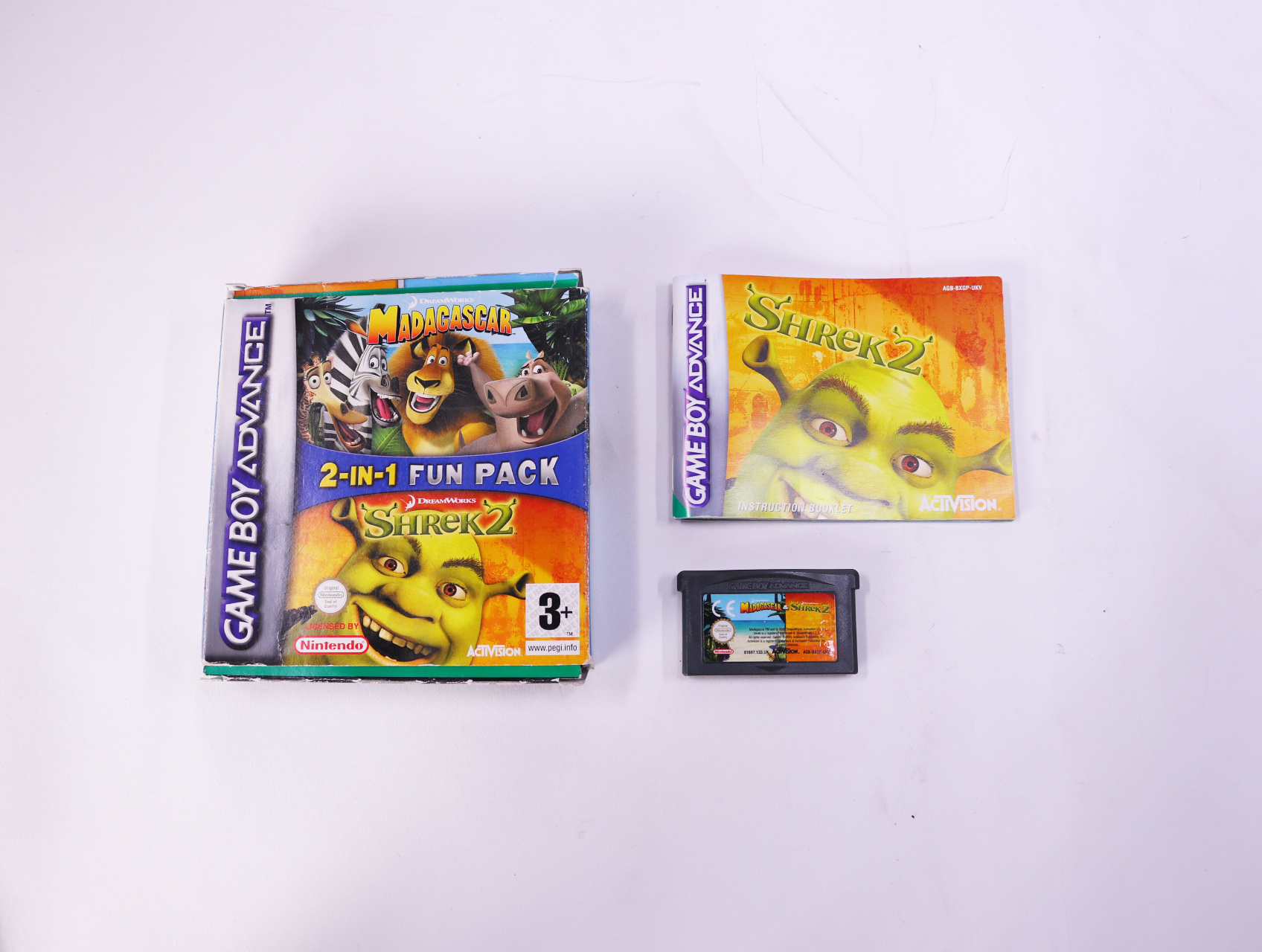 Game Boy Advance - Madagascar & Shrek 2 - Boxed CIB - productfoto 7