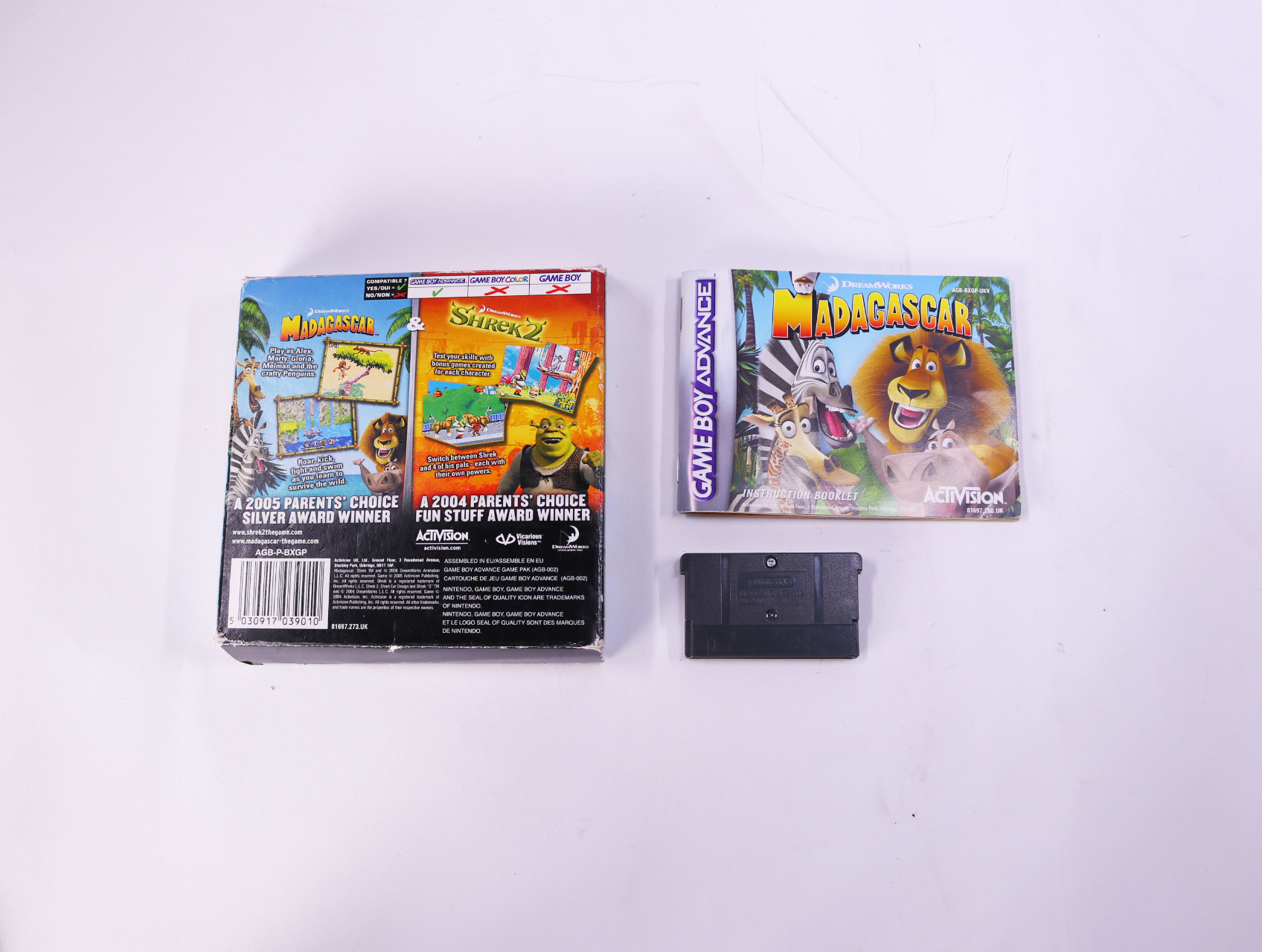 Game Boy Advance - Madagascar & Shrek 2 - Boxed CIB - productfoto 8
