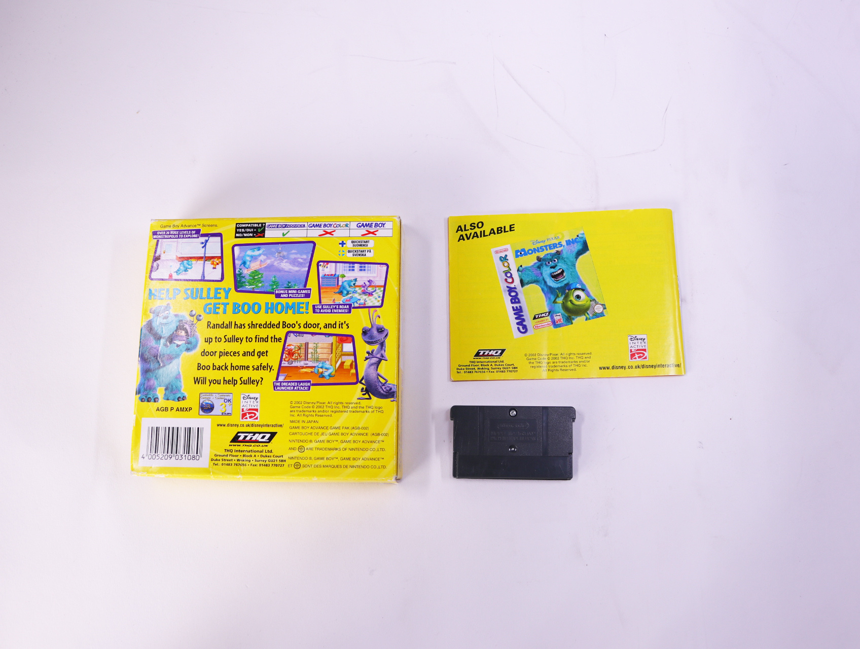 Game Boy Advance - Monsters, Inc. - Boxed CIB - productfoto 6