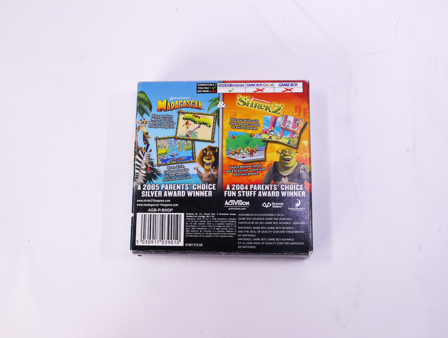 Game Boy Advance - Madagascar - Shrek 2 - Boxed CIB - productfoto 2