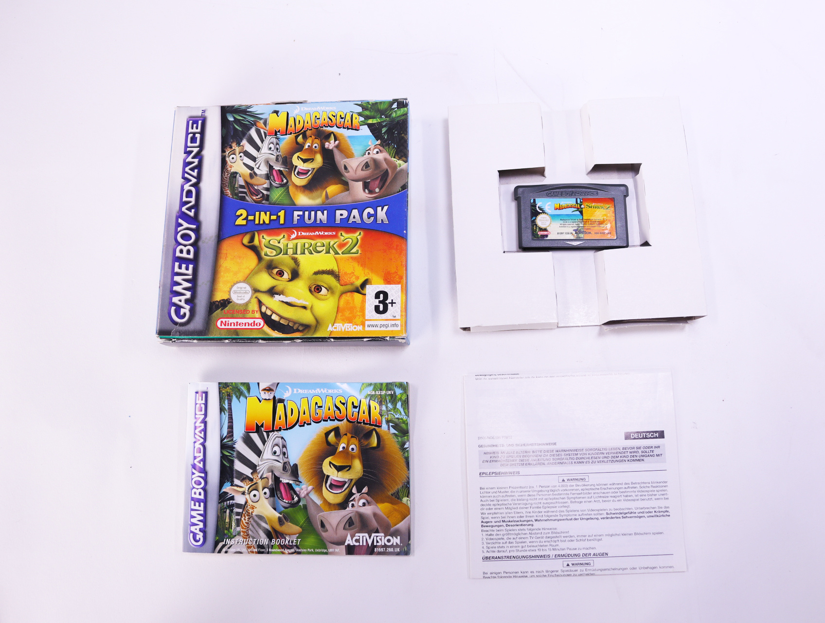 Game Boy Advance - Madagascar - Shrek 2 - Boxed CIB - productfoto 9