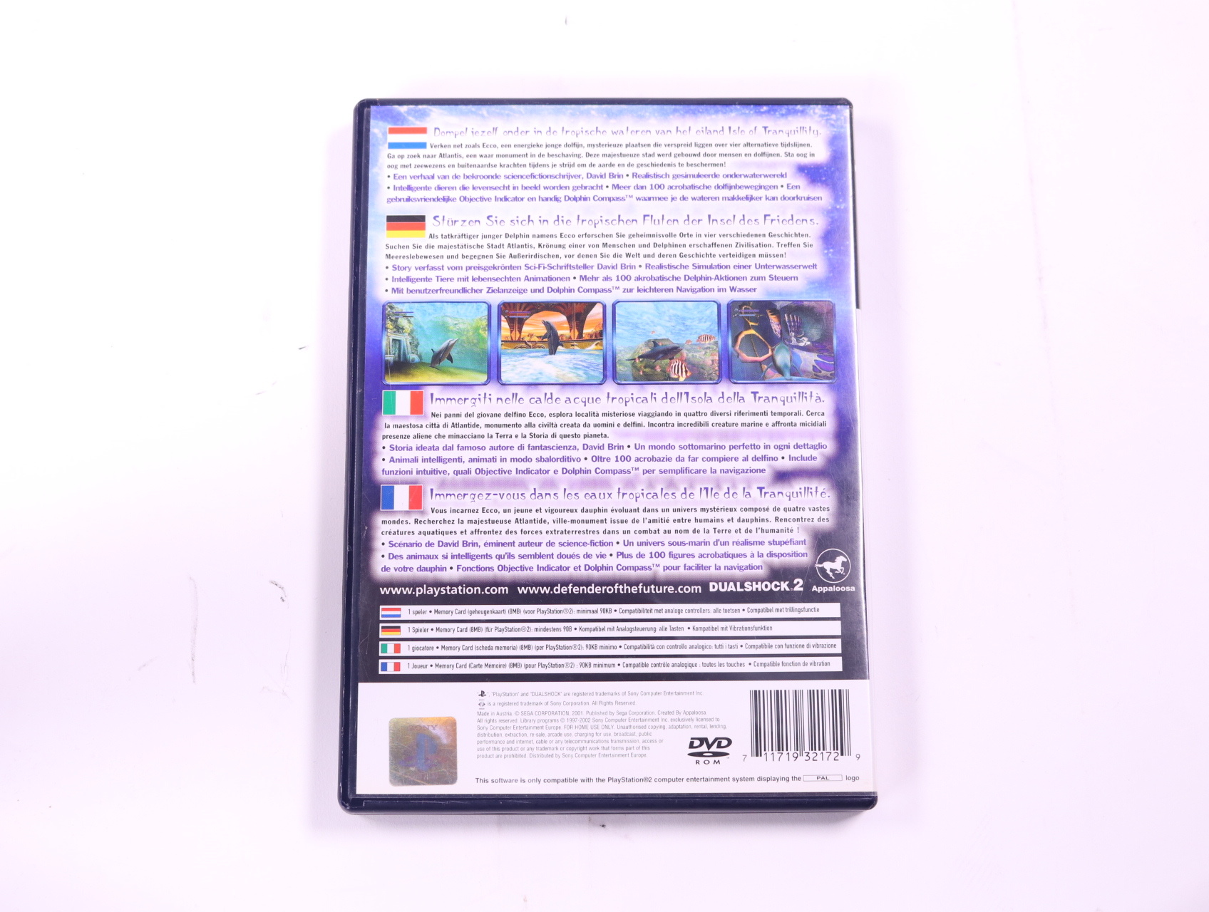 PlayStation 2 - Ecco the Dolphin: Defender of the Future - productfoto 2