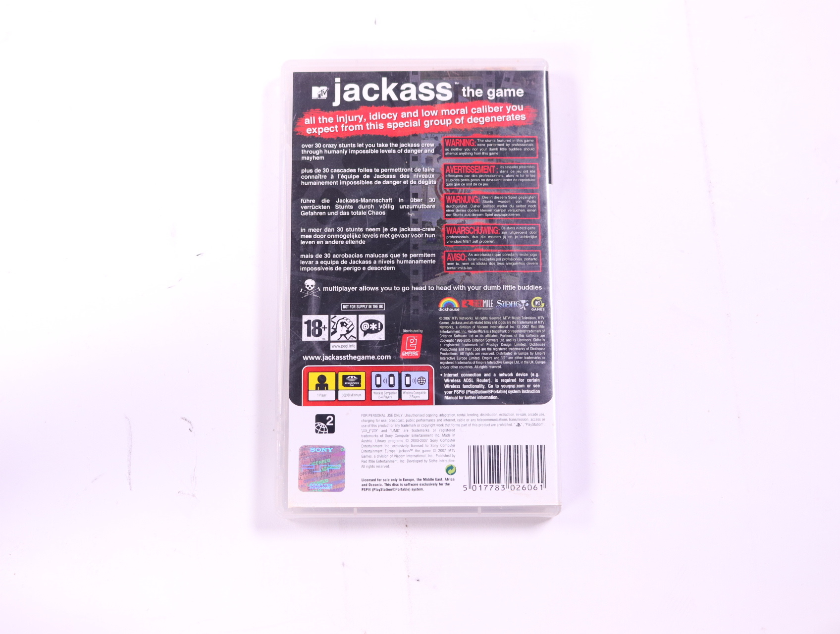PSP - Jackass: The Game - productfoto 2