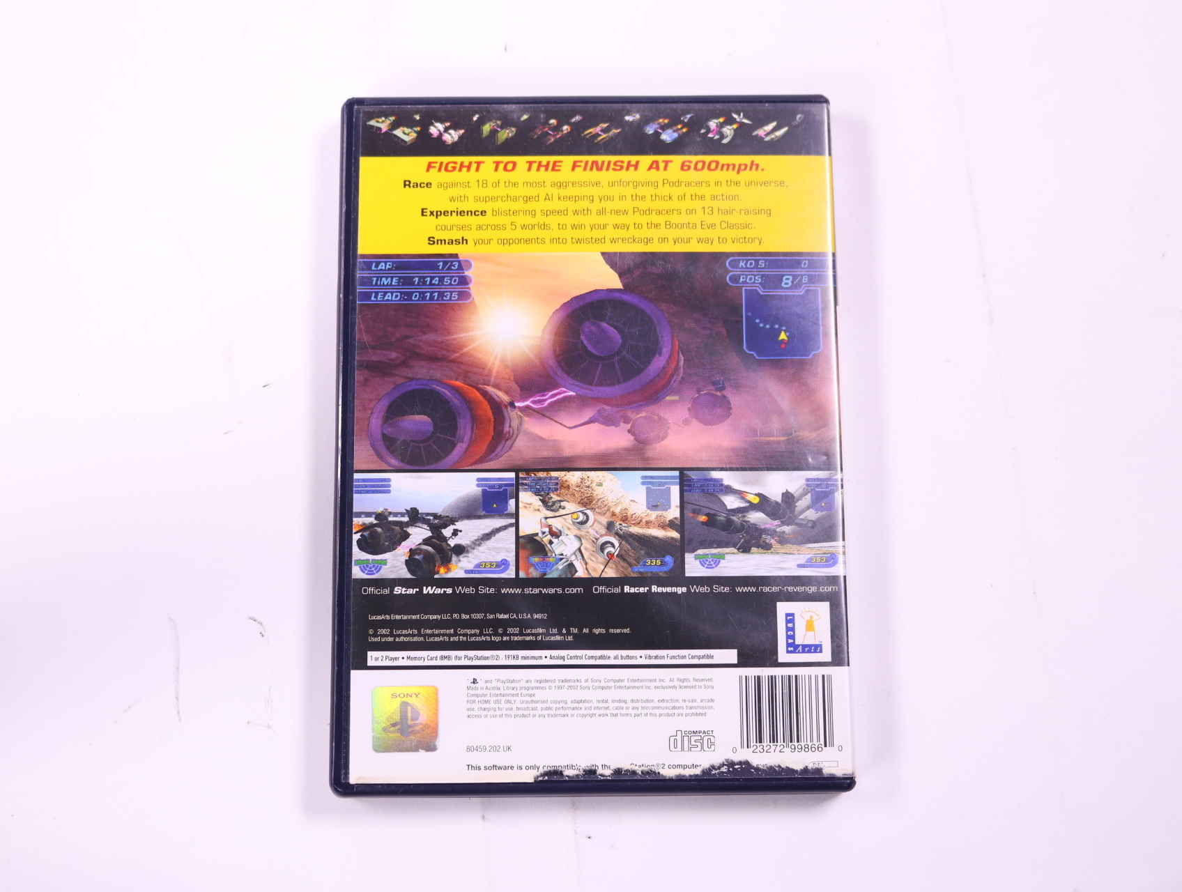 PlayStation 2 - Star Wars Racer Revenge - productfoto 2