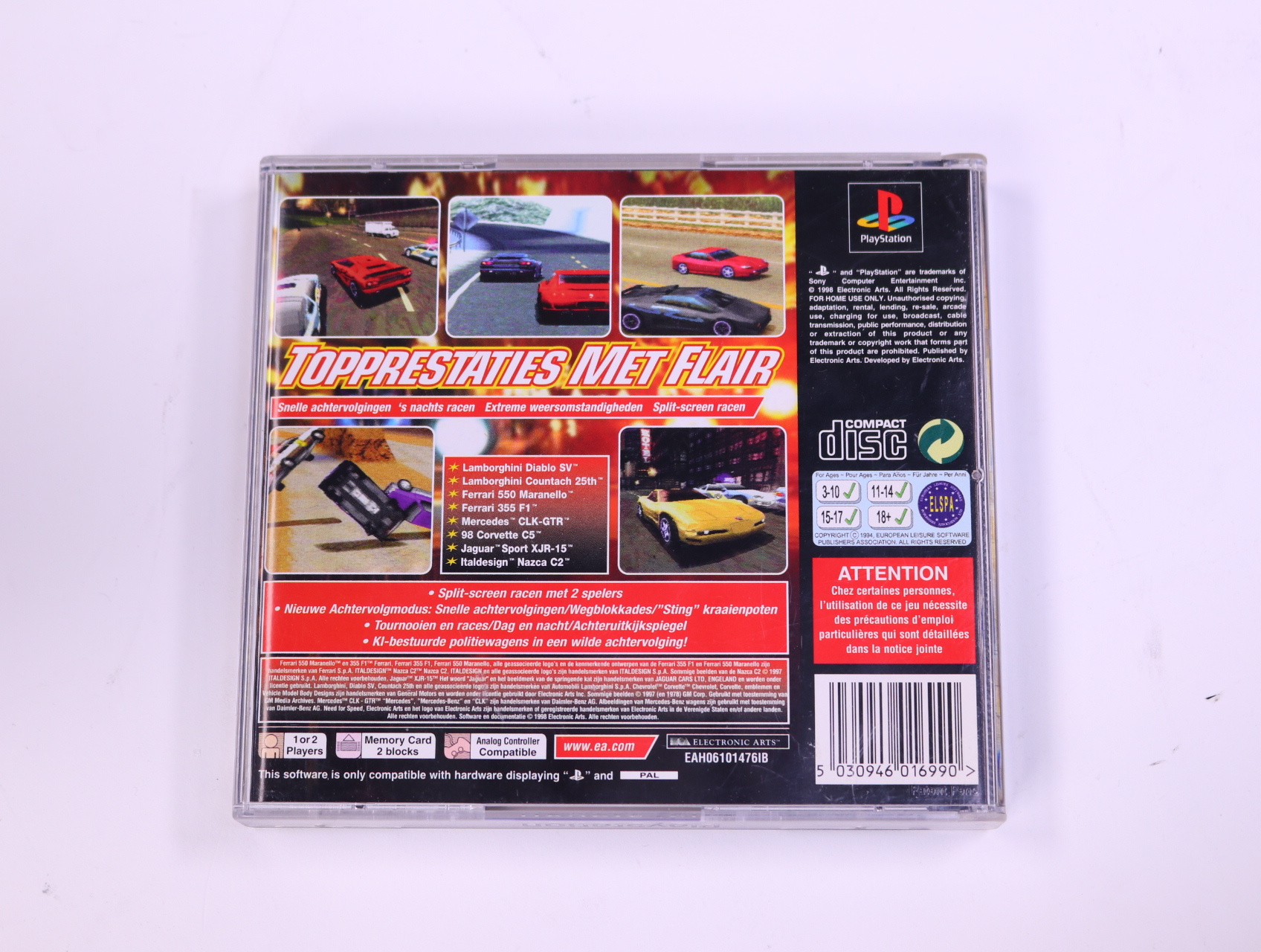 PlayStation 1 - Need for Speed III: Hot Pursuit - productfoto 2