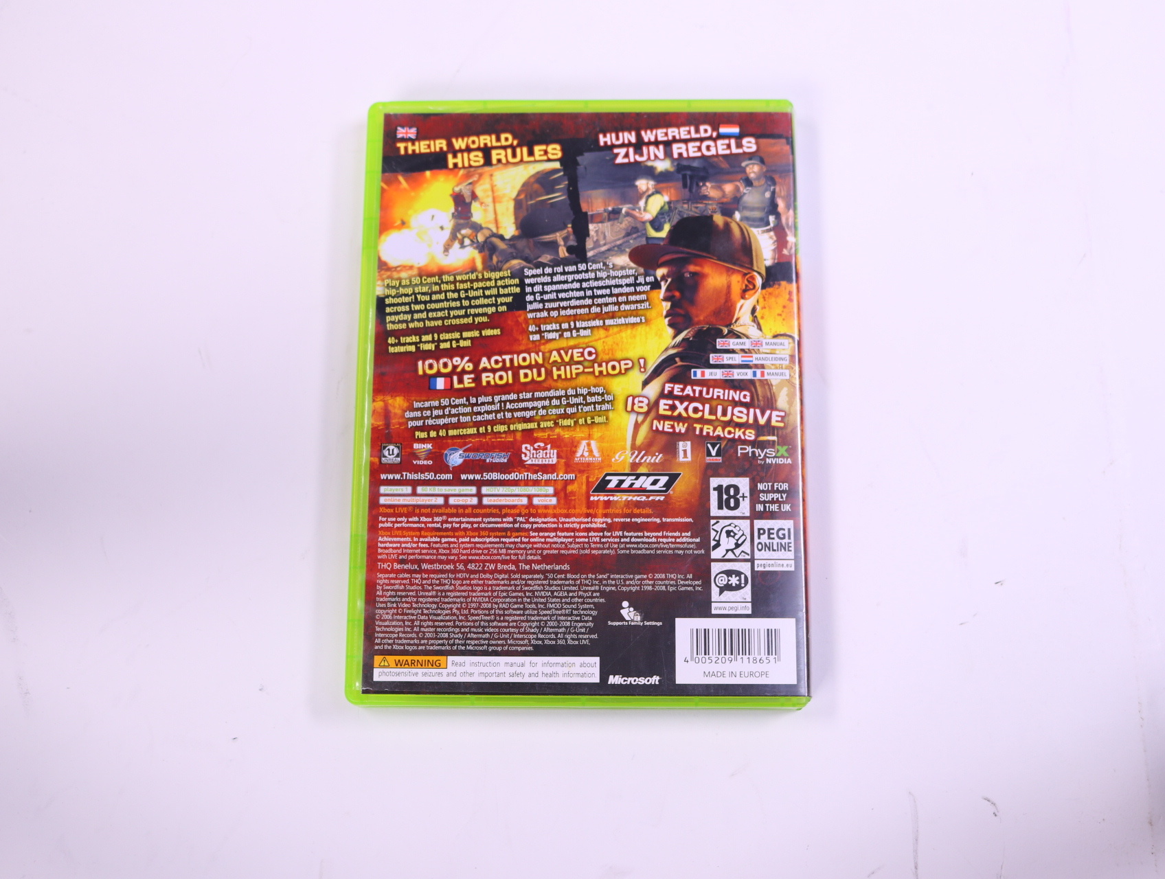 Xbox 360 - 50 Cent: Blood on the Sand - productfoto 2