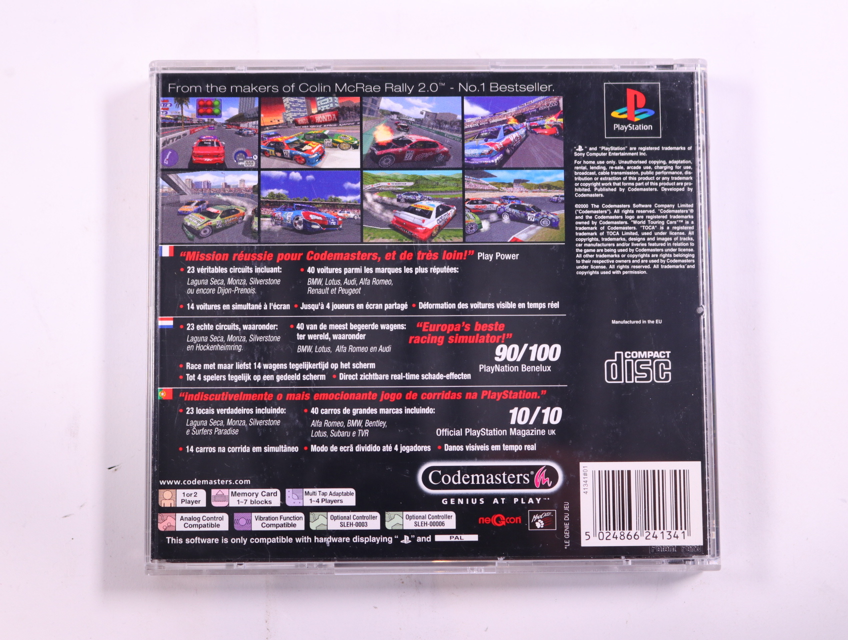 PlayStation 1 - TOCA World Touring Cars - productfoto 3