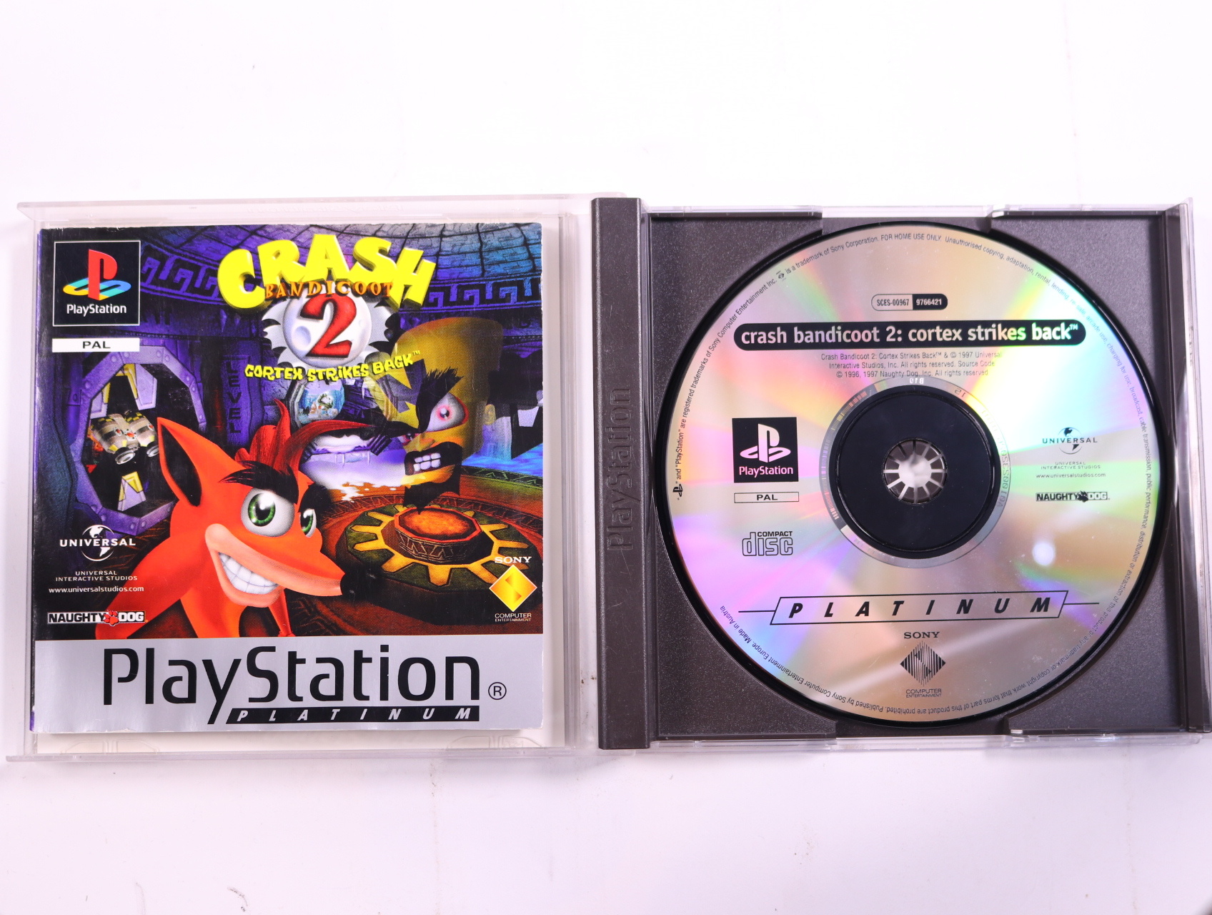 PlayStation 1 - Crash Bandicoot 2: Cortex Strikes Back [Platinum] - productfoto 2