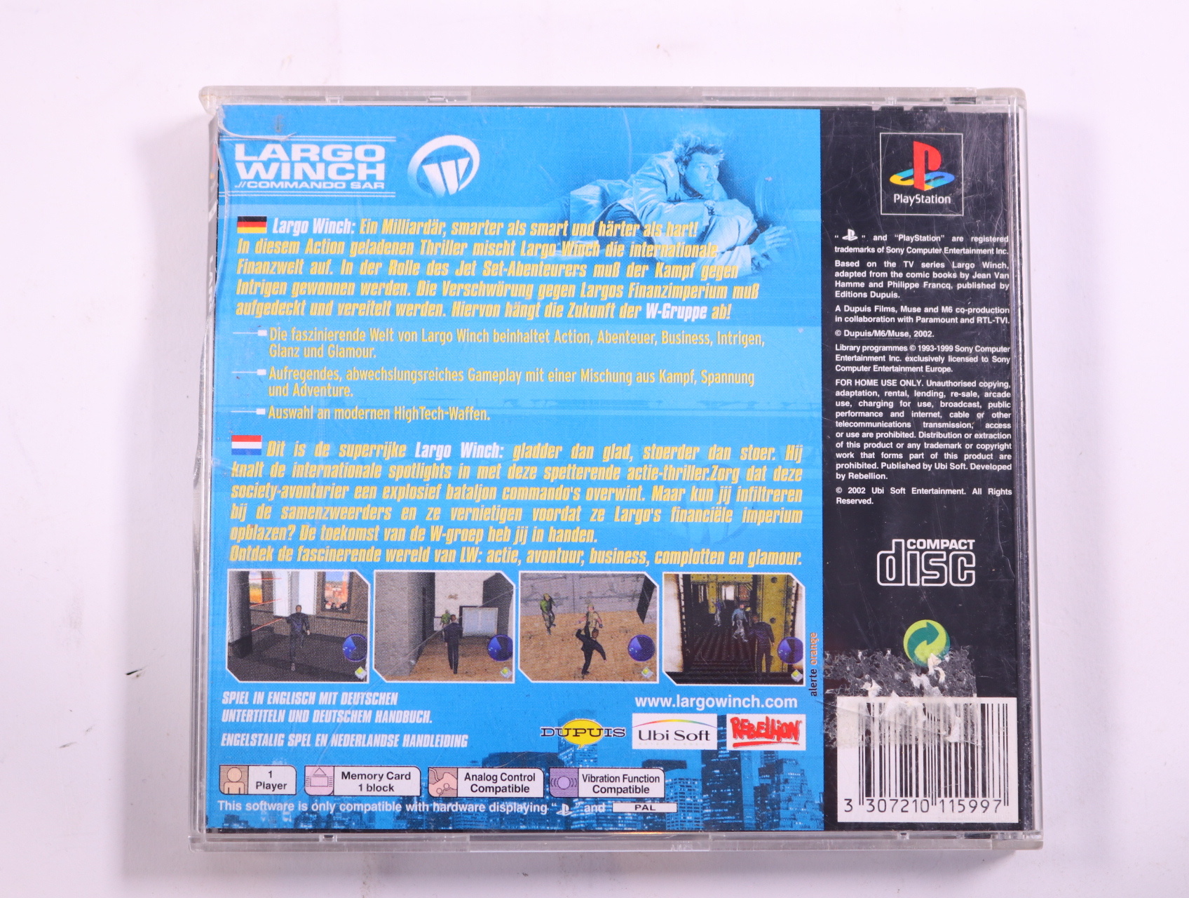 PlayStation 1 - Largo Winch - productfoto 3