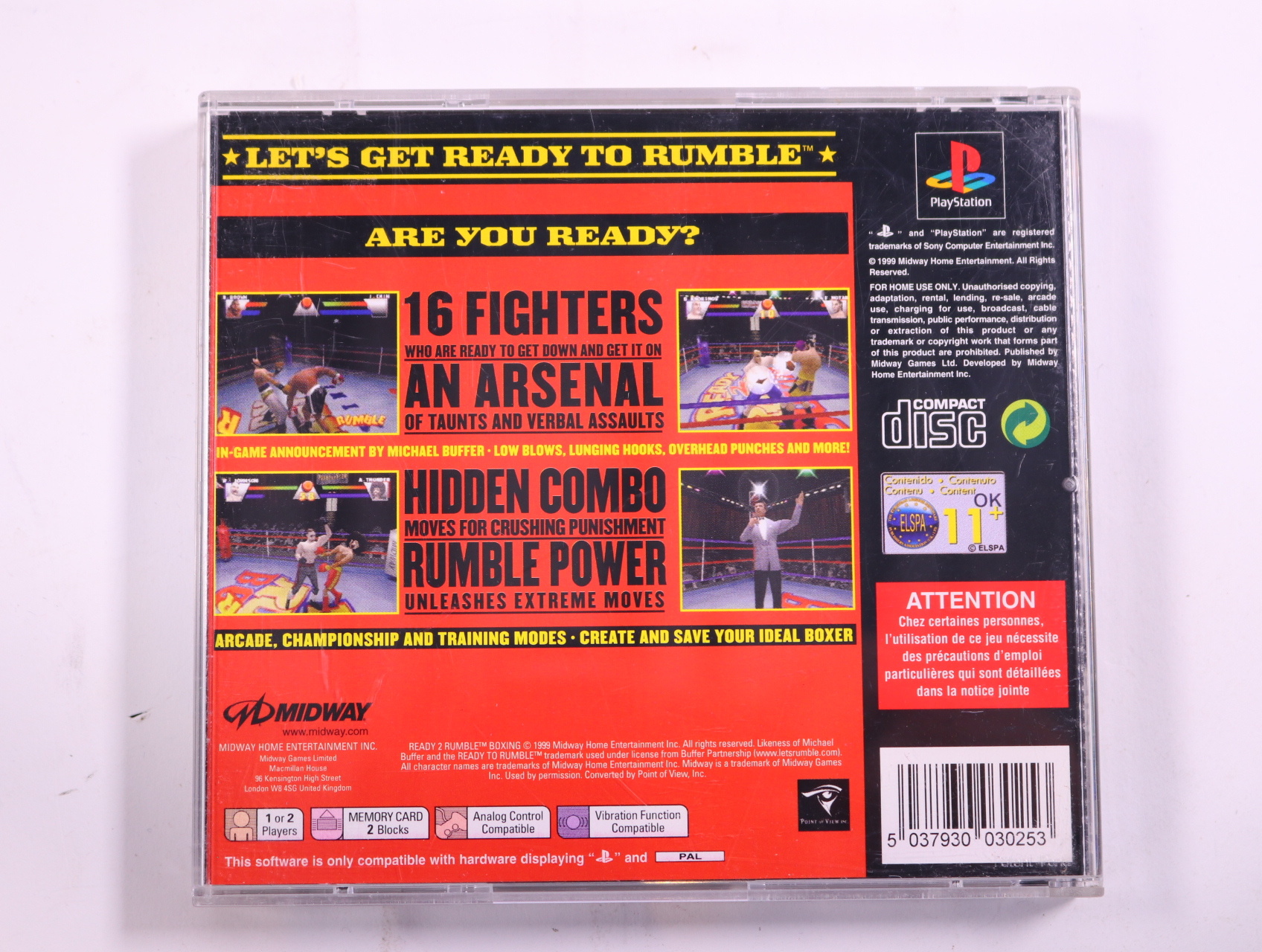 PlayStation 1 - Ready 2 Rumble Boxing - productfoto 3