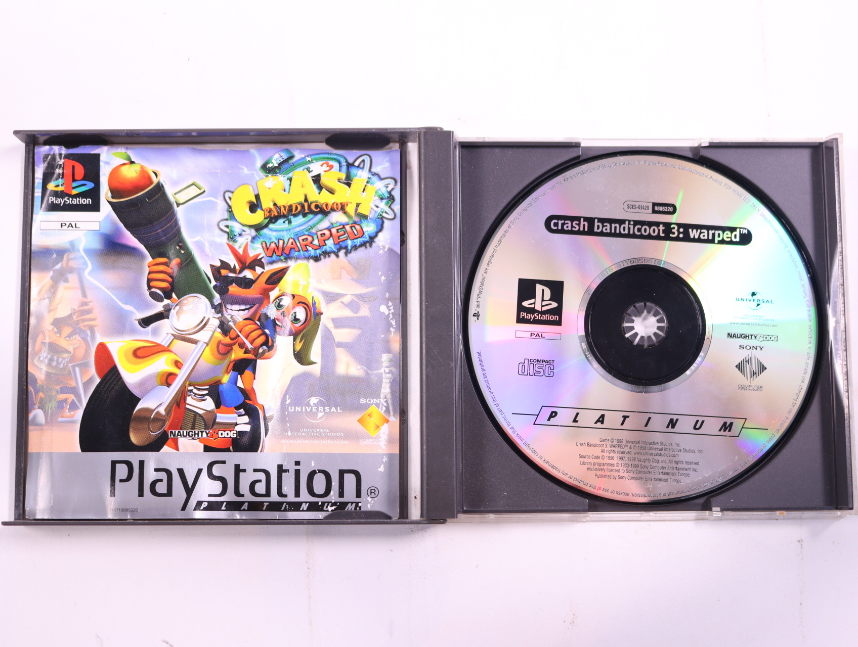 PlayStation 1 - Crash Bandicoot: Warped [Platinum] - productfoto 2