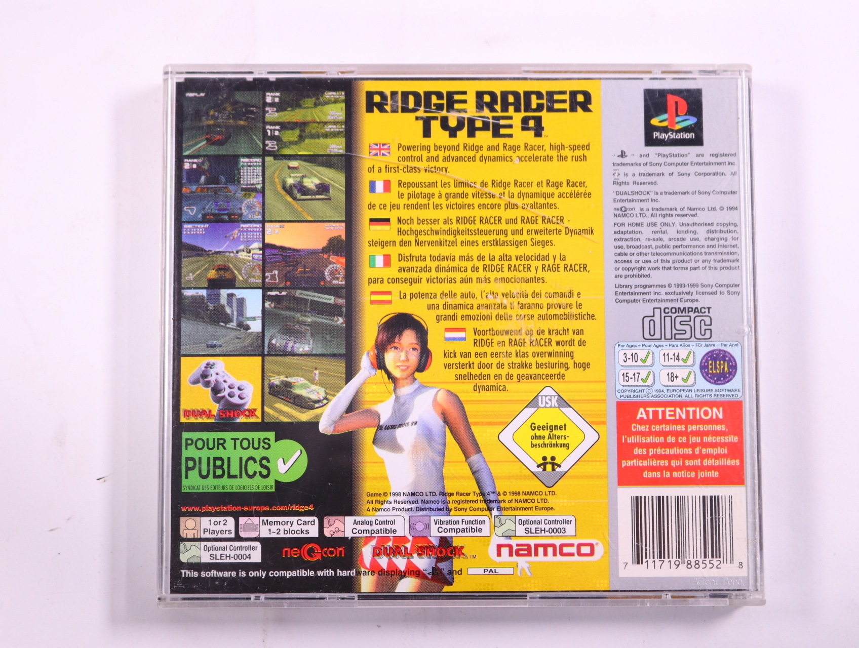 PlayStation 1 - Ridge Racer Type 4 [Platinum] - productfoto 3