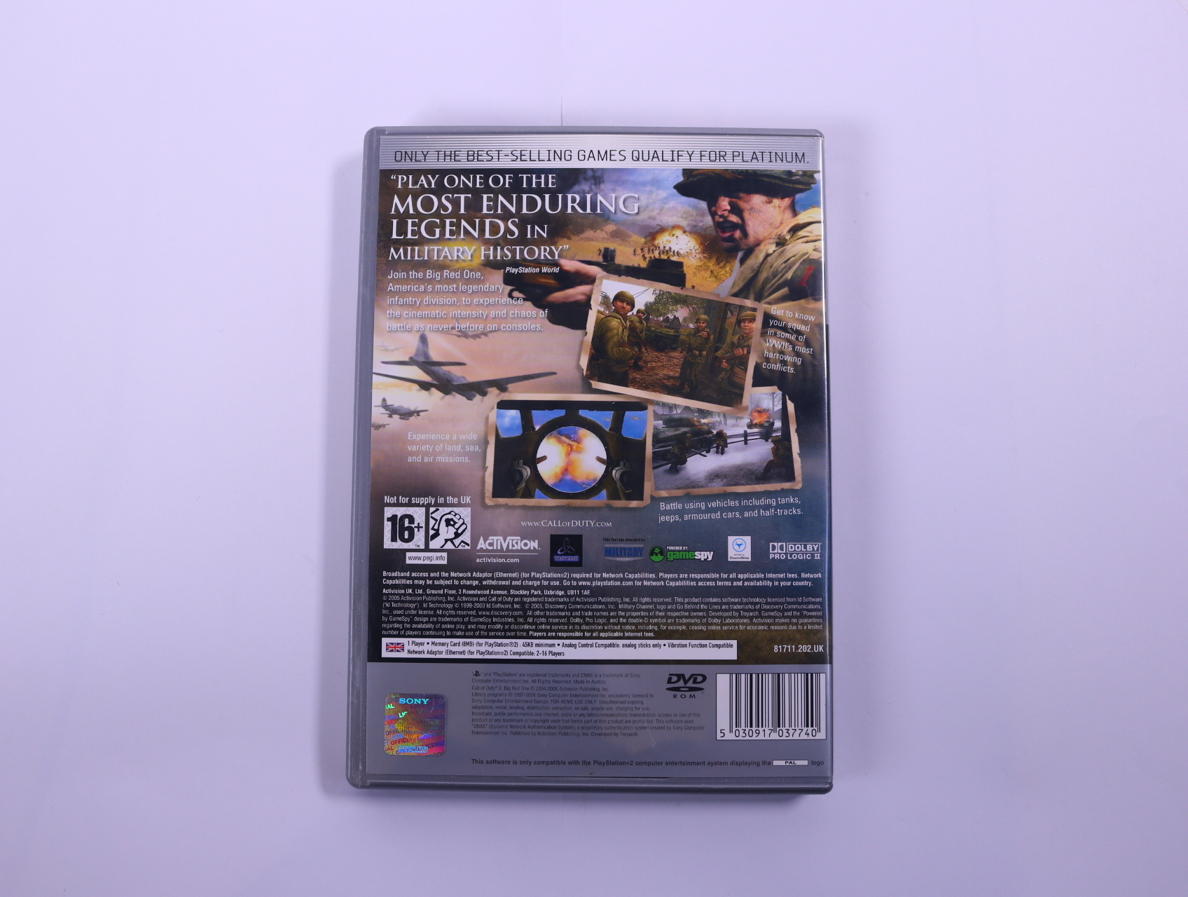 PlayStation 2 - Call of Duty 2: Big Red One [Platinum] - productfoto 2