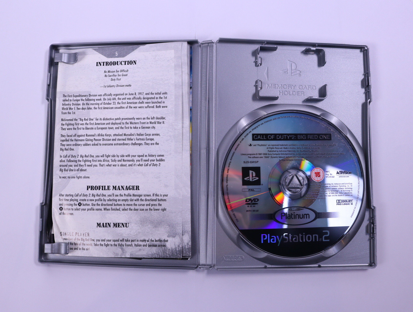 PlayStation 2 - Call of Duty 2: Big Red One [Platinum] - productfoto 3