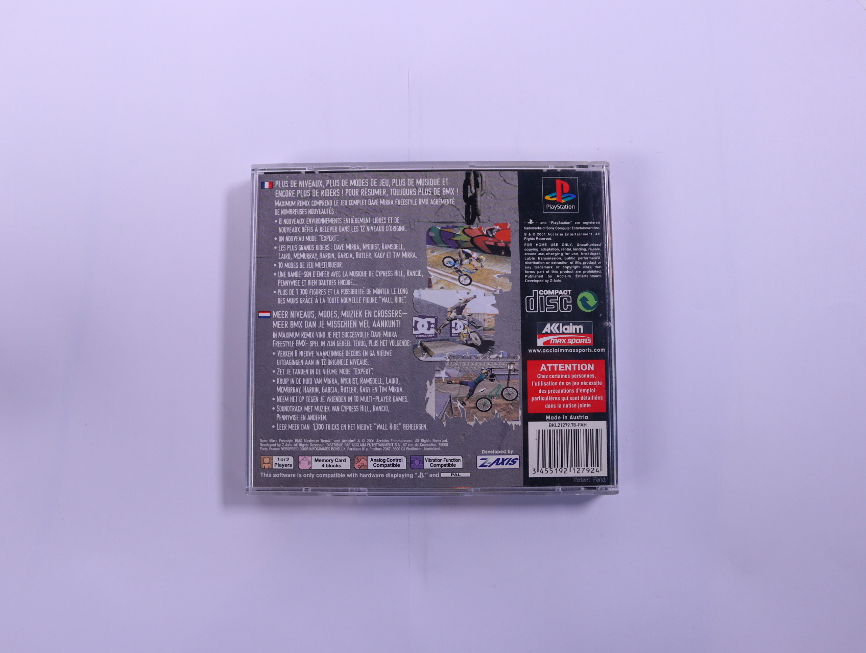 PlayStation 1 - Dave Mirra Freestyle BMX: Maximum Remix - productfoto 2