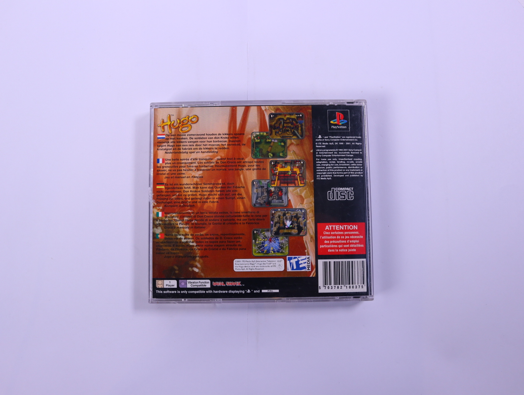 PlayStation 1 - Hugo: Frog Fighter - productfoto 2