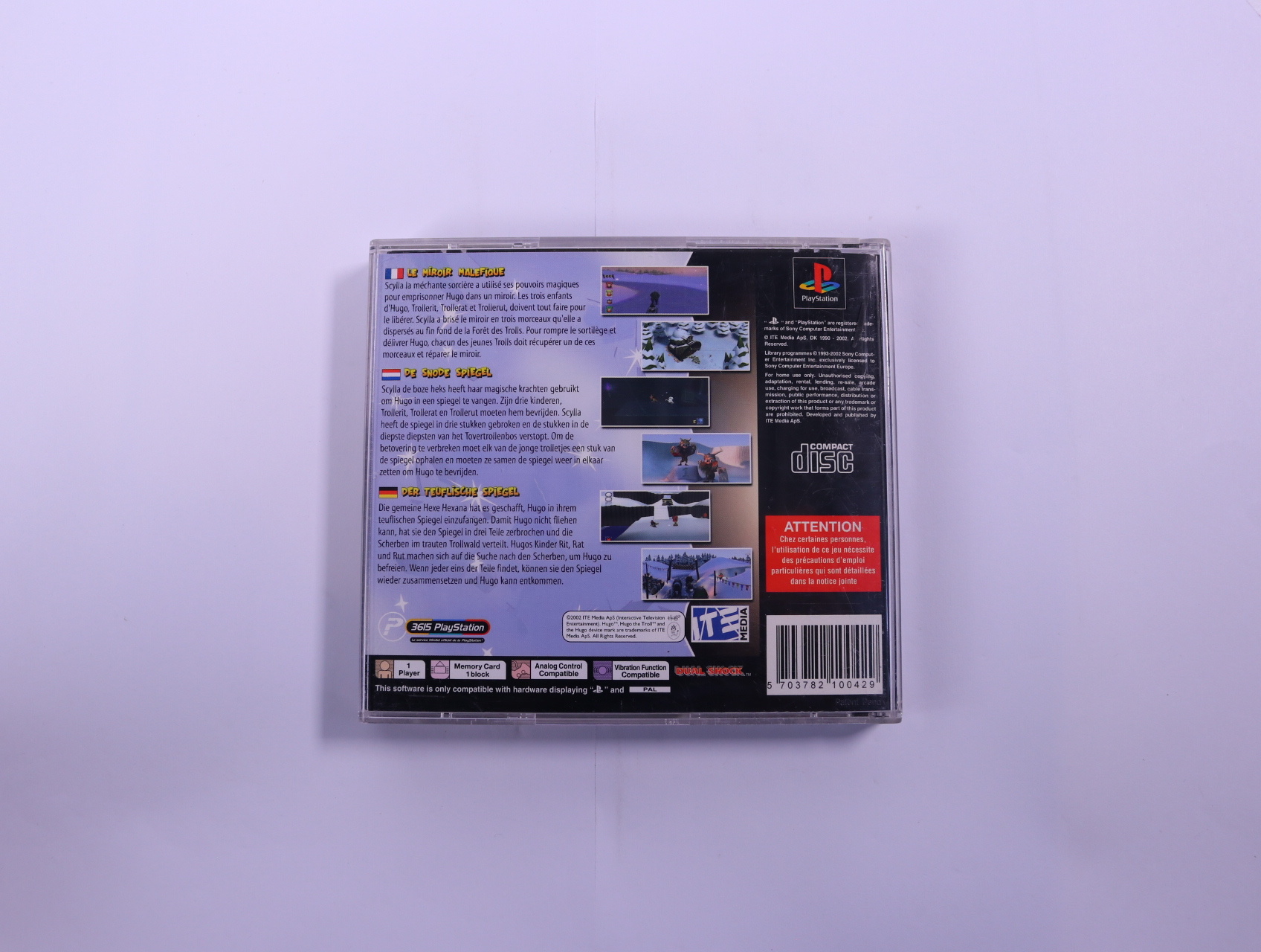 PlayStation 1 - Hugo: The Evil Mirror - productfoto 2