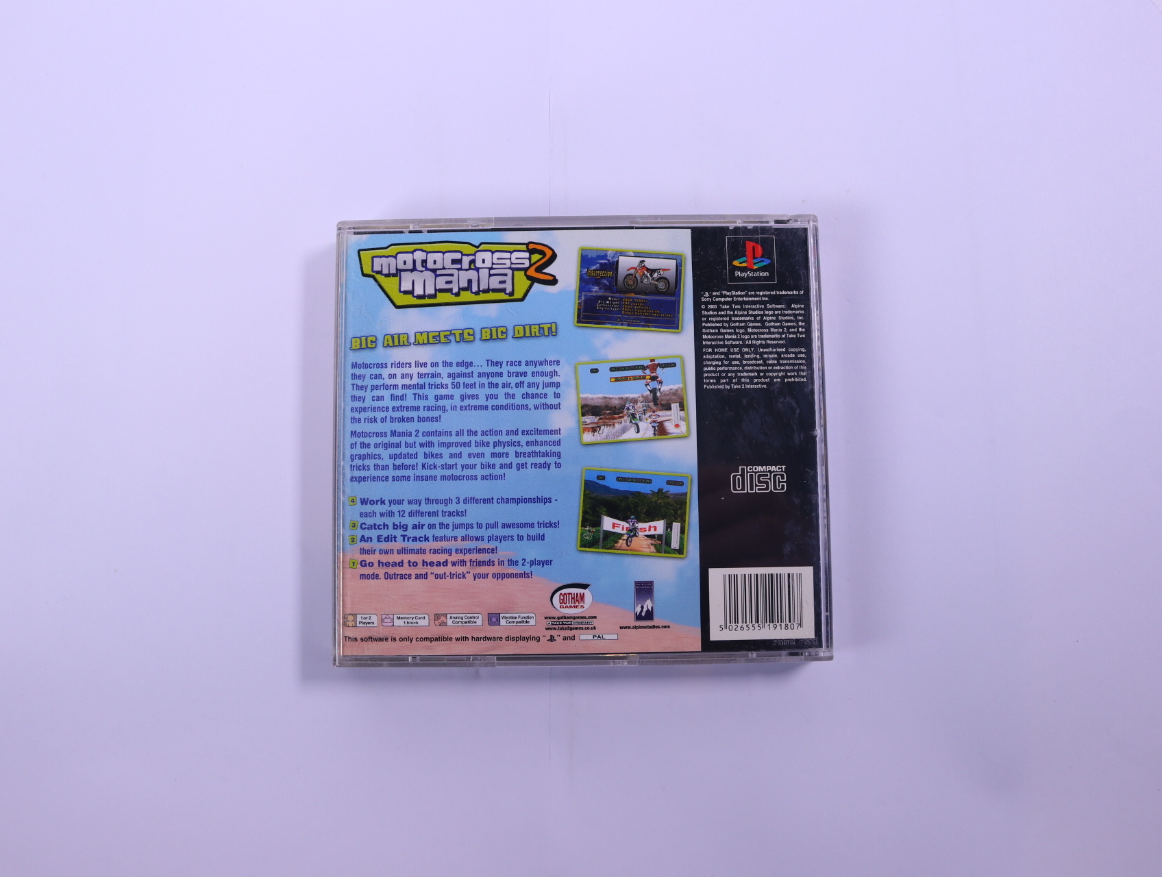 PlayStation 1 - Motocross Mania 2 - Gotham Games - productfoto 2