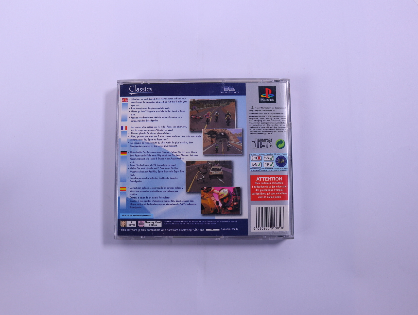 PlayStation 1 - Road Rash [Platinum] - productfoto 2