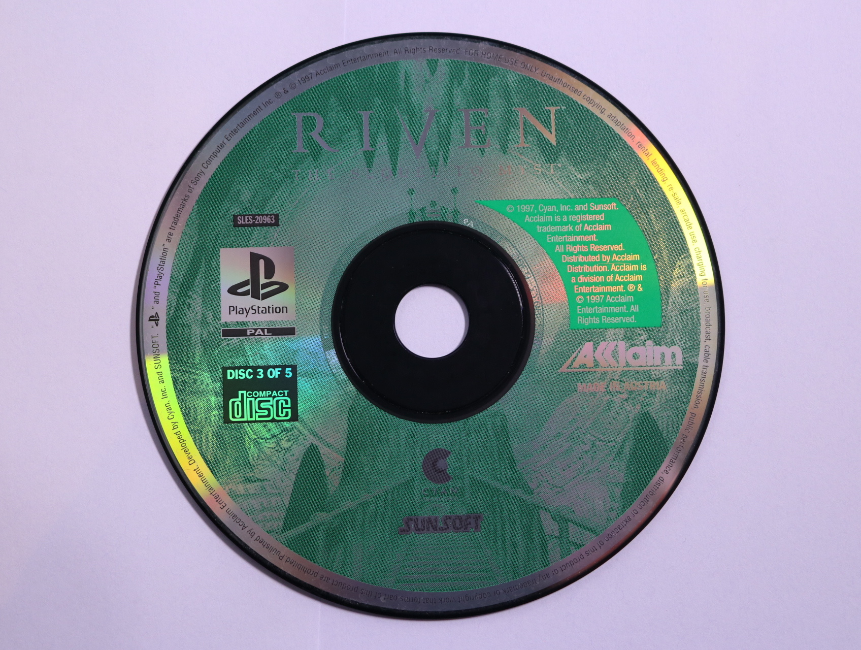 PlayStation 1 - Riven: The Sequel to Myst [All Disc] [Geen Boekje] - Cyan Worlds - productfoto 5